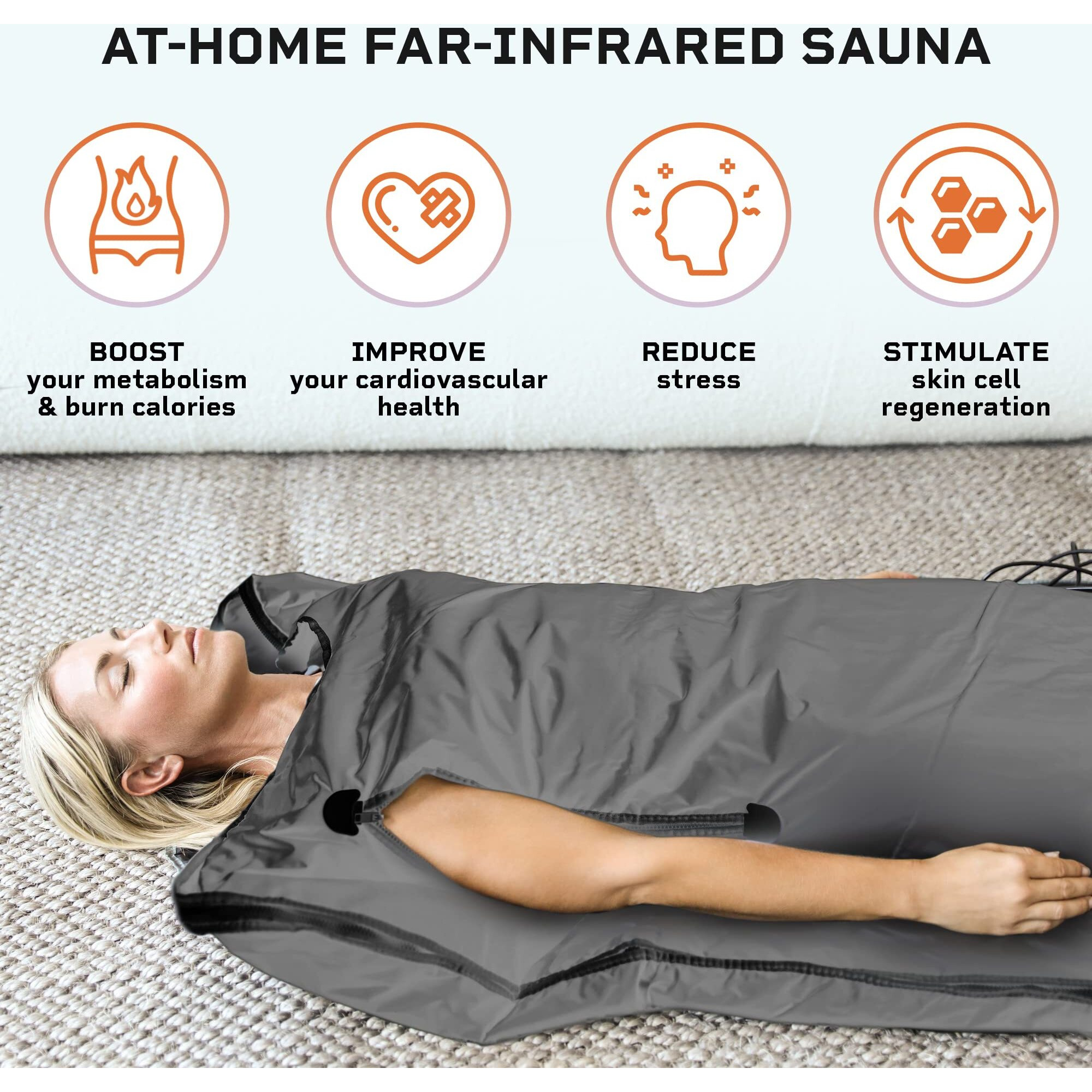 Lifepro Bioremedy Sauna Blanket For Detoxification - Portable Far Infrared Sauna For Home Detox Calm Your Body And Mind