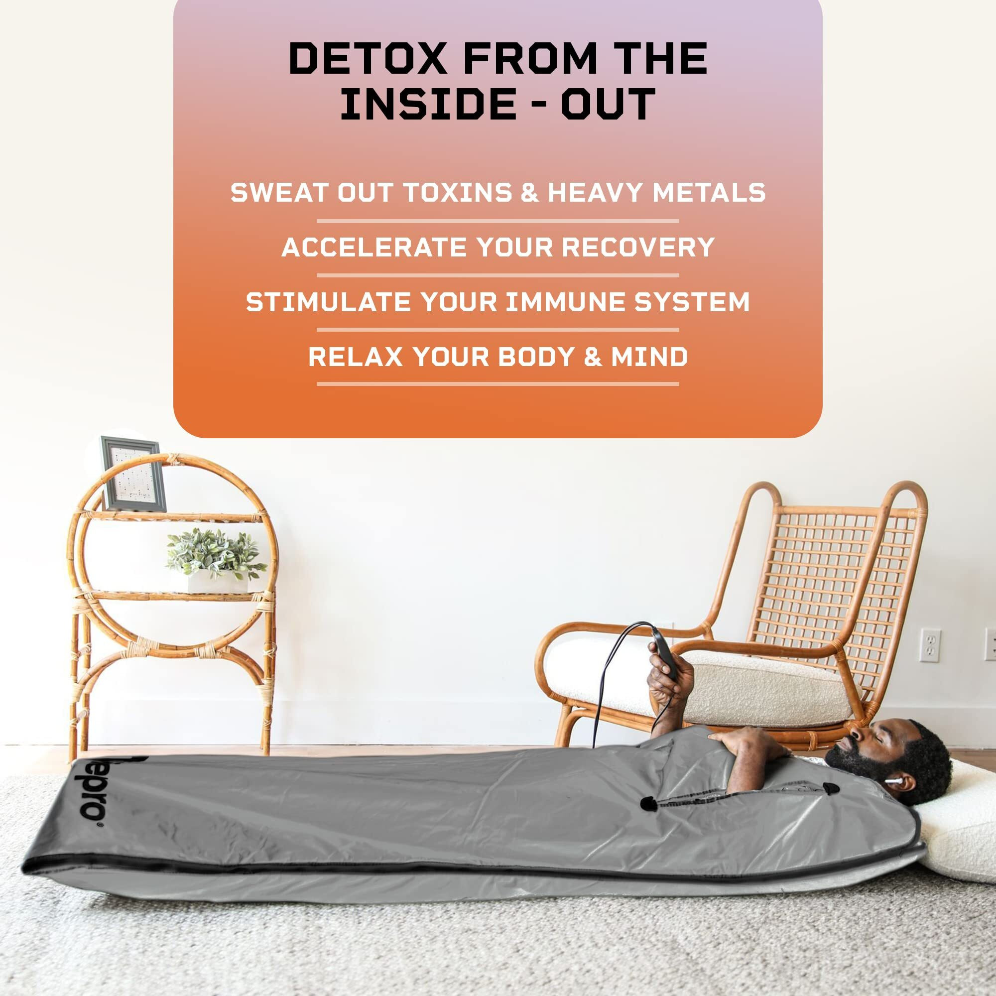 Lifepro Bioremedy Sauna Blanket For Detoxification - Portable Far Infrared Sauna For Home Detox Calm Your Body And Mind
