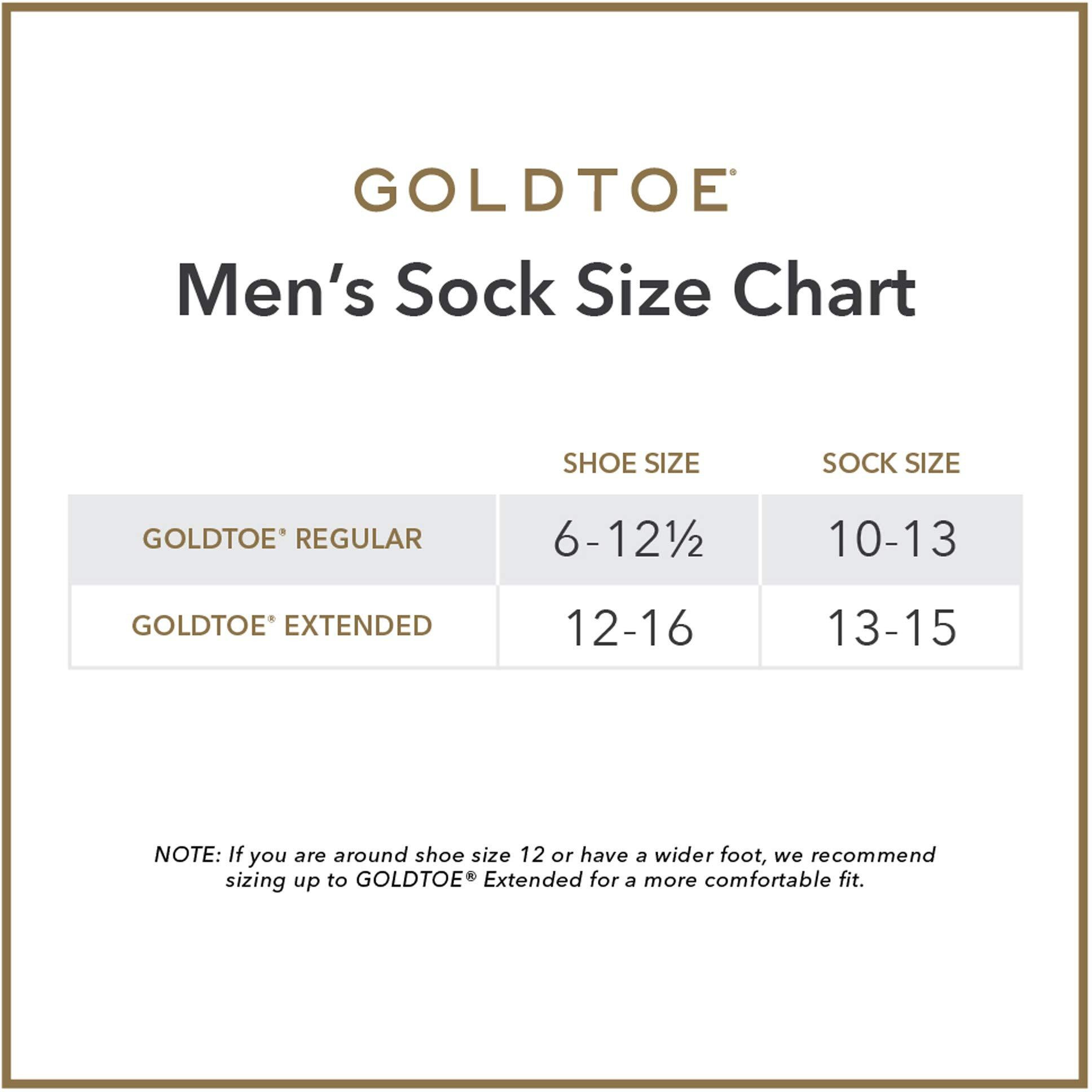Goldtoe Men's Cotton Blend Athletic Crew Socks, 6-Pairs, Black, Shoe Size 6-12.5