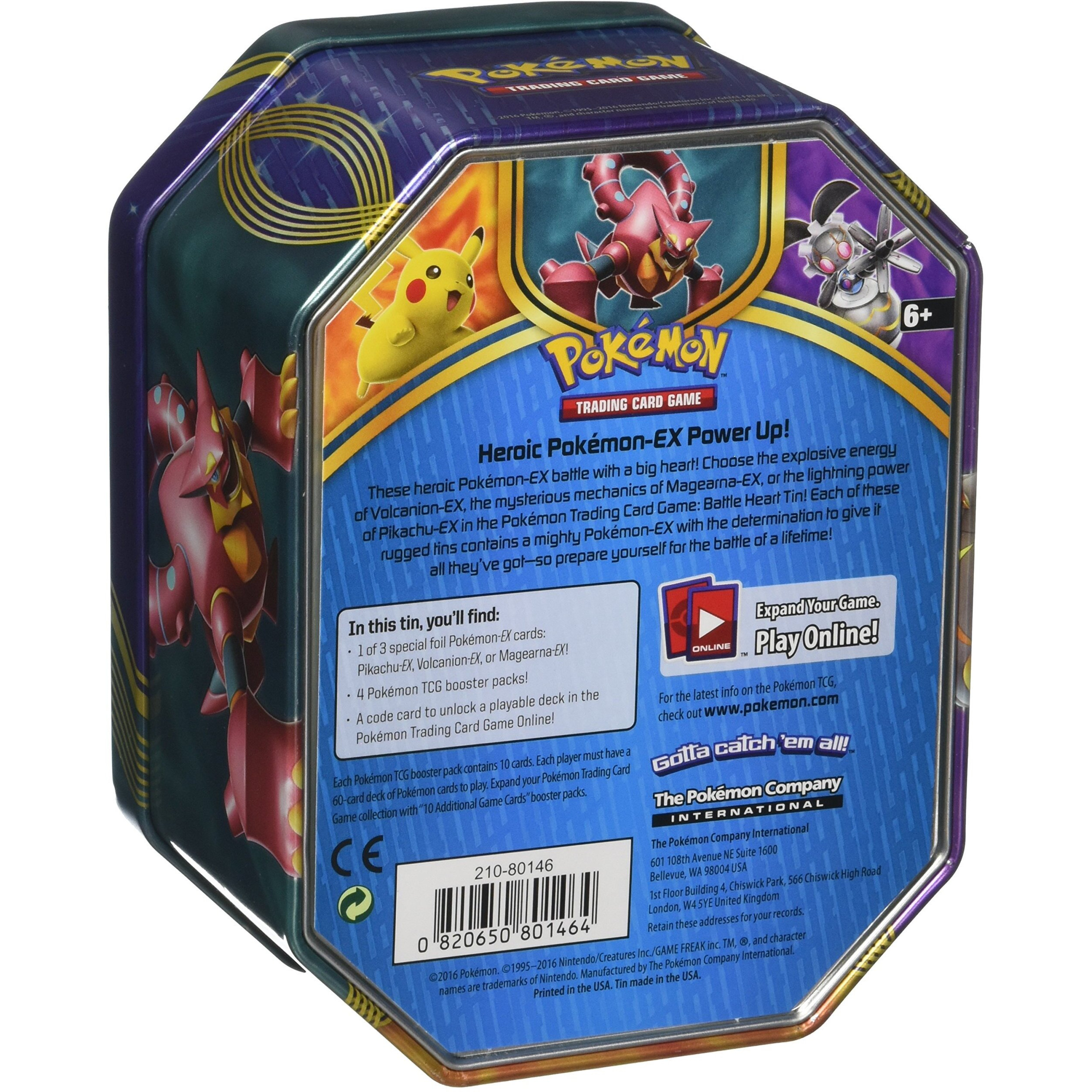 Pokemon Tcg Fall Battle Heart Tin Volcanion Ex