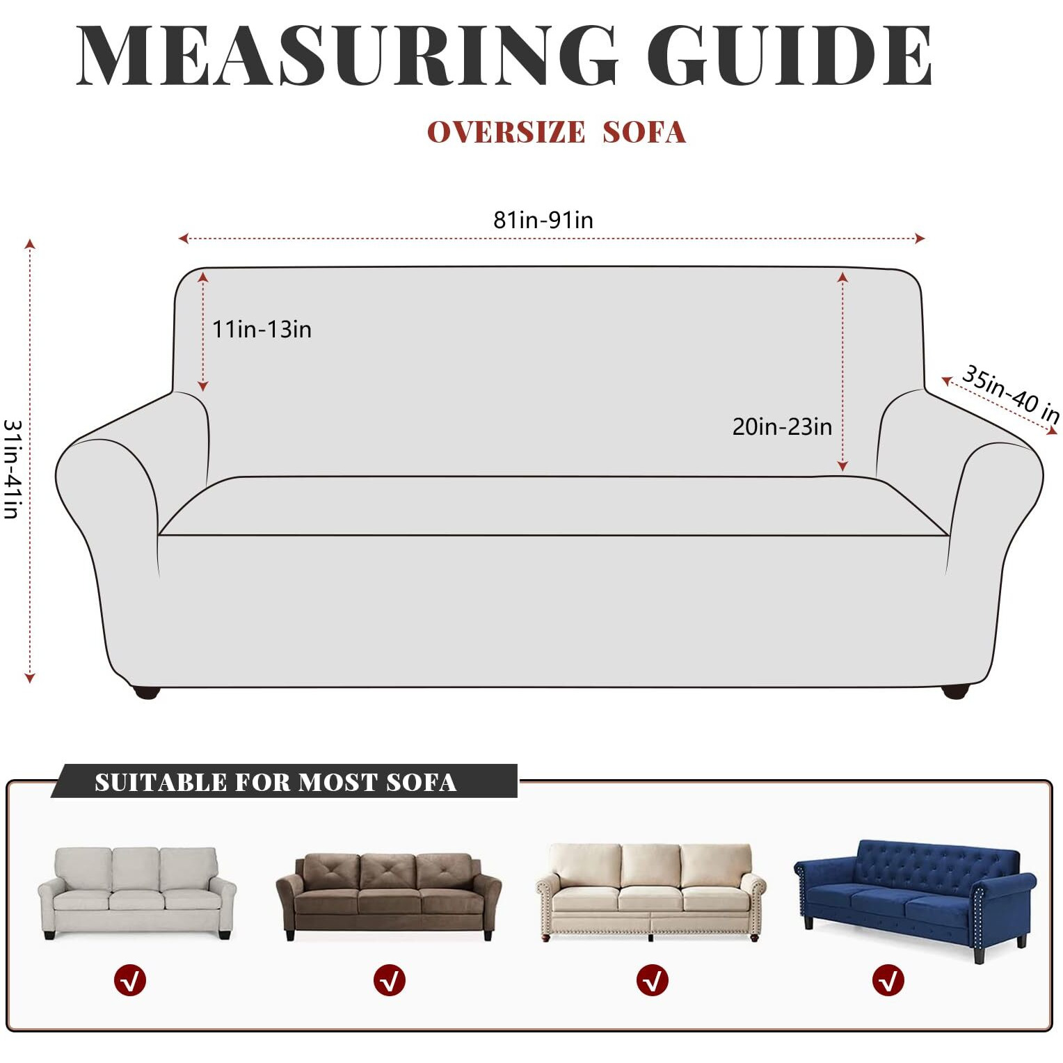 Sofa Covers Couch Covers For Leather Sofas, Soft Furniture Sofa Covers With Leather-Like Texture Washable, Non-Pilling,Non-Slip Couch Protector For Dogs Cats And Kids (Oversize Sofa, Chocolate)