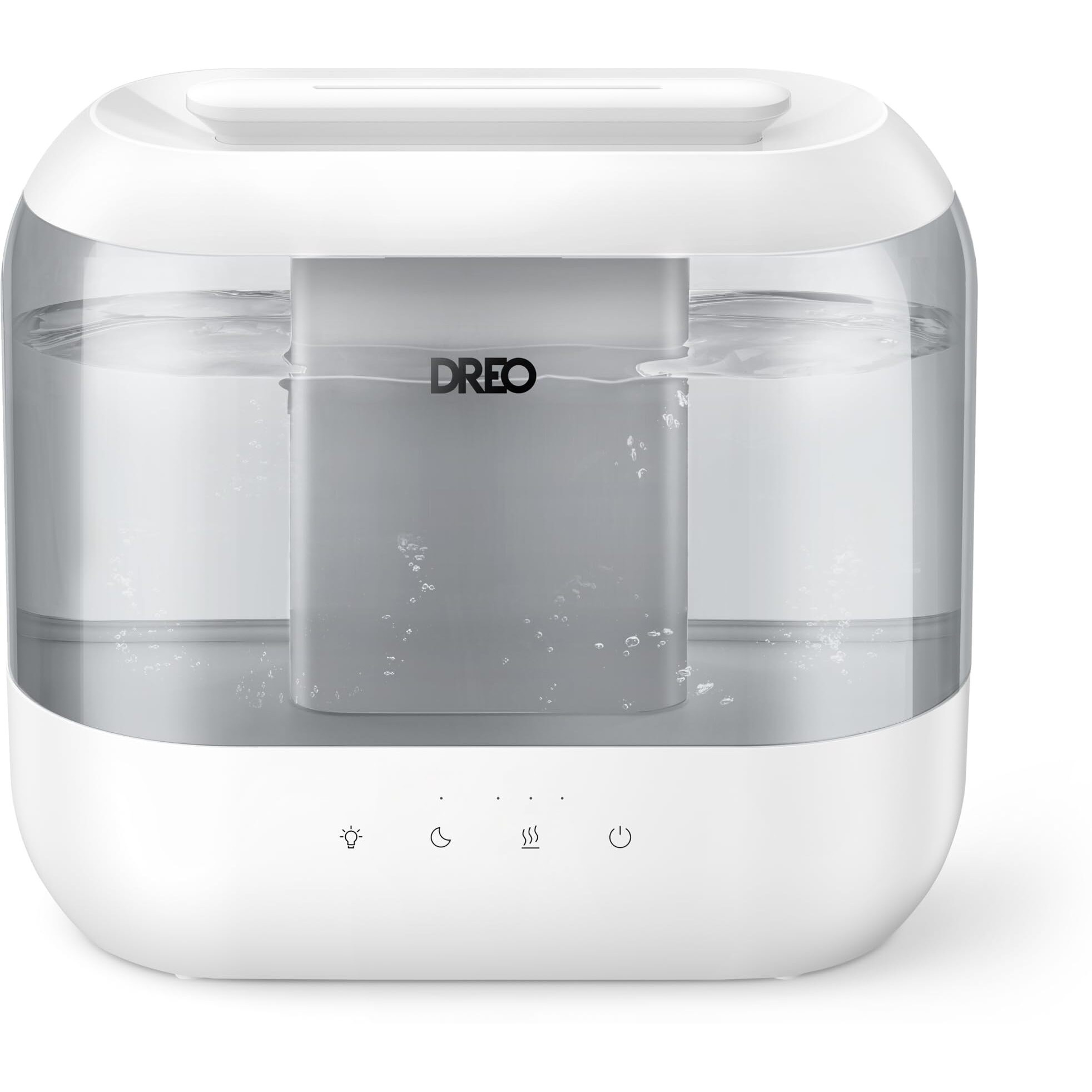 Dreo 4L Humidifiers For Bedroom, Quiet Supersized Cool Mist Ultrasonic Humidifier With Diffuser, 32 Hour Runtime For Home, Nursery, Plant, Gray