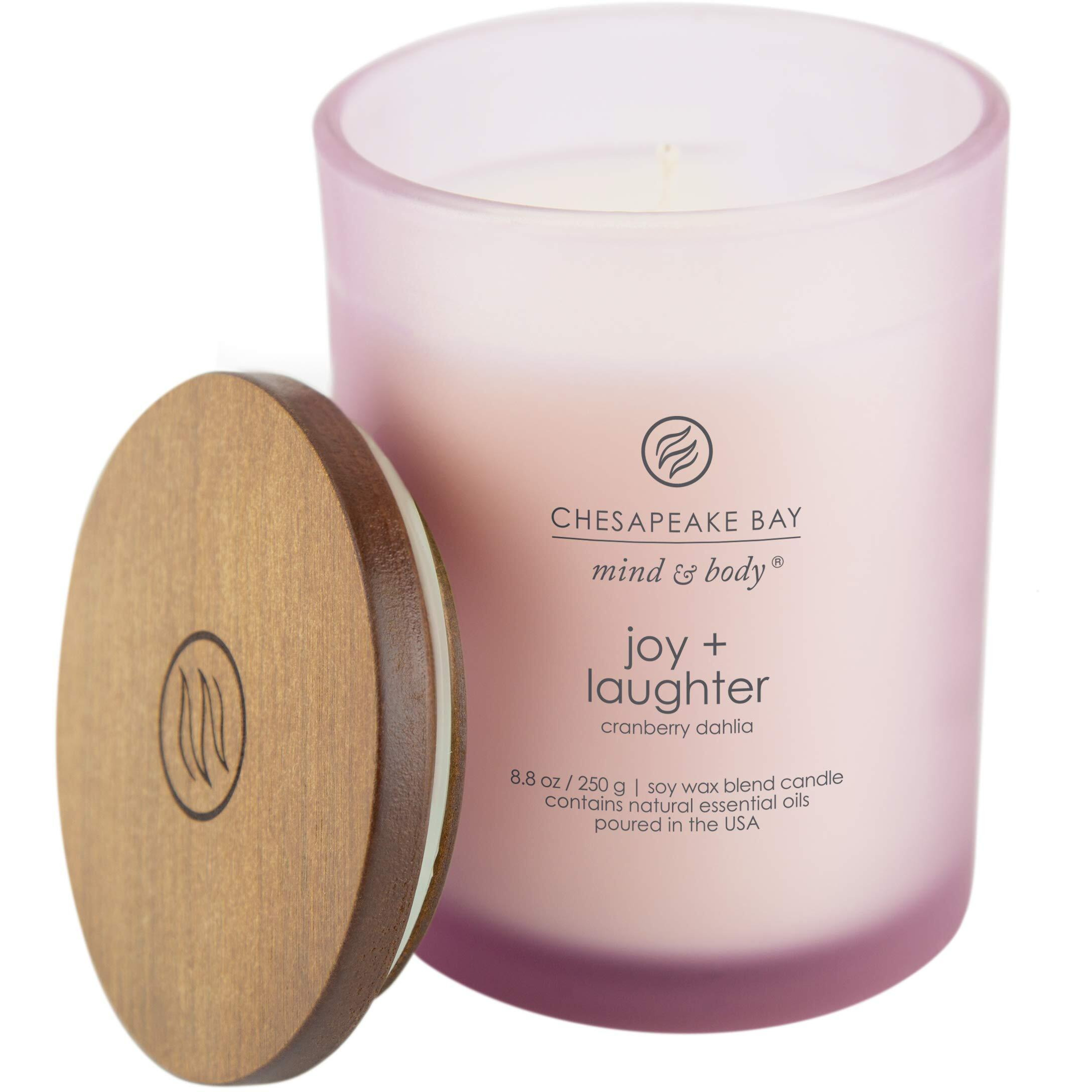 Chesapeake Bay Candle Scented Candle, Joy + Laughter (Cranberry Dahlia), Medium, Home D  Cor