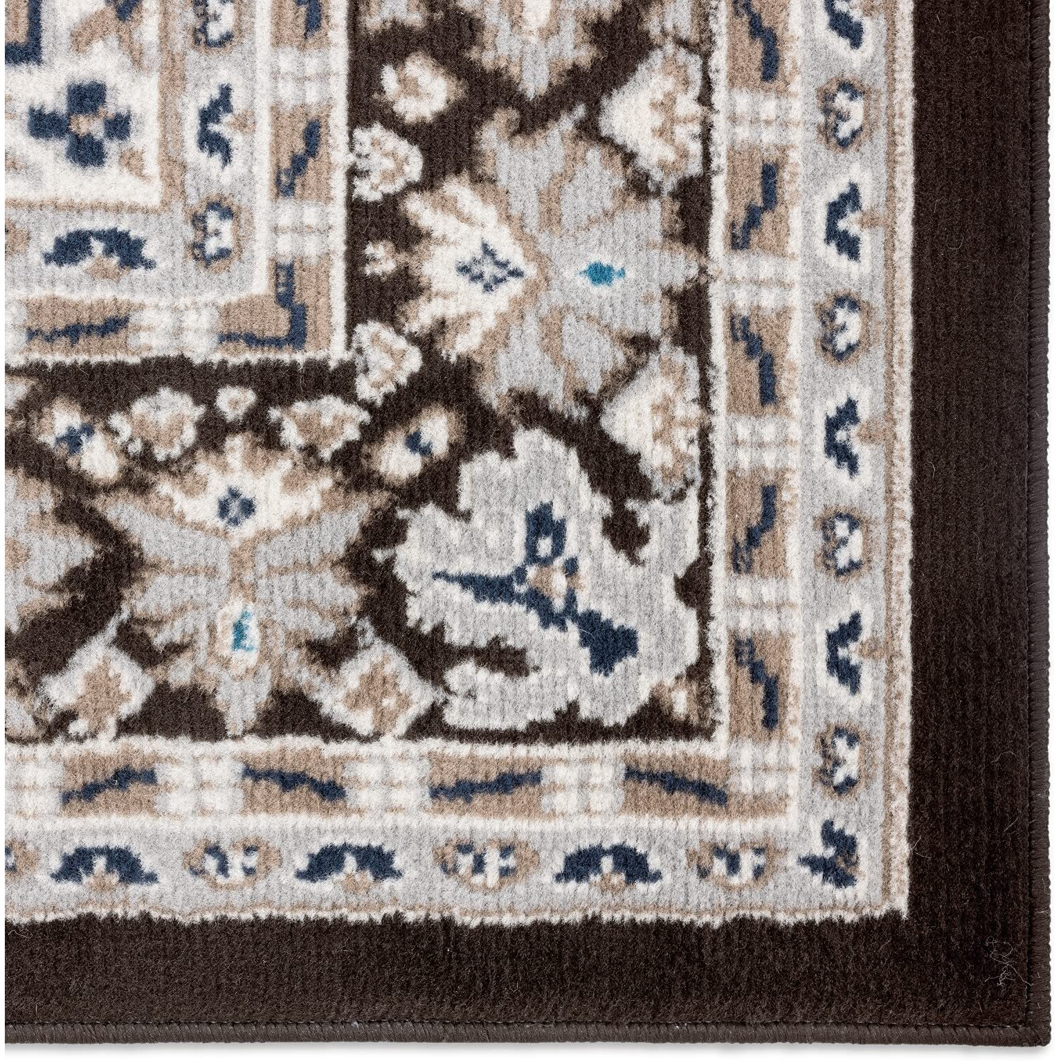 Home Dynamix Premium Sakarya Traditional Medallion Border Area Rug, Brown, 7'9"&quotX10'8"" , Rectangular