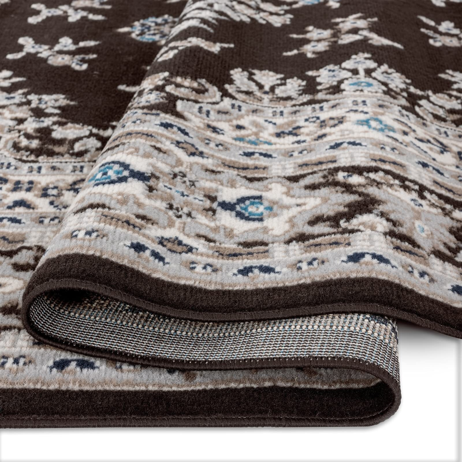 Home Dynamix Premium Sakarya Traditional Medallion Border Area Rug, Brown, 7'9"&quotX10'8"" , Rectangular