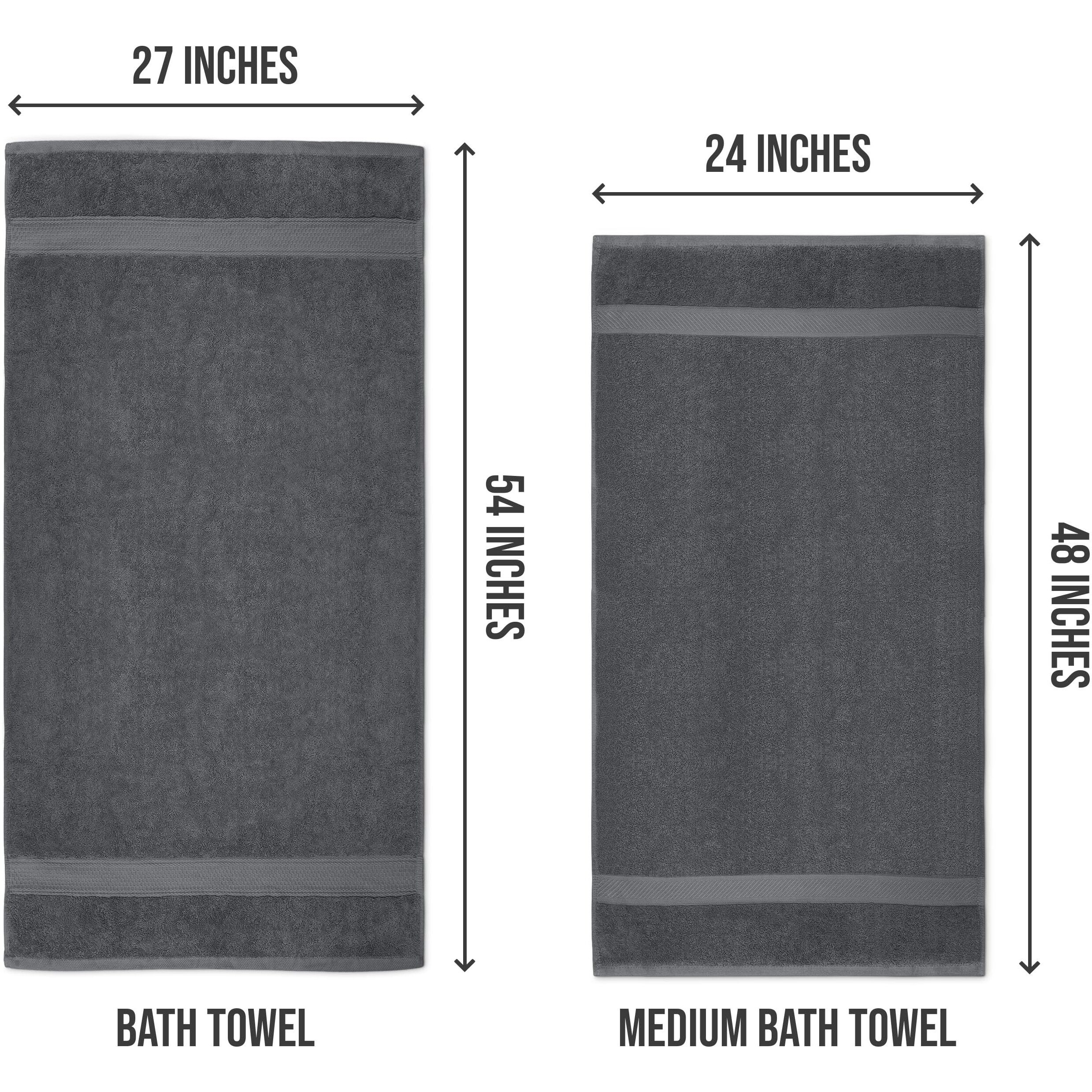 Utopia Towels 6 Pack Bath Towel Set (24 X 48 Inches), 500 Gsm 100% Ring Spun Cotton Medium Lightweight And Highly Absorbent Quick Drying, Premium Towels For Hotel, Spa And Bathroom (Grey)