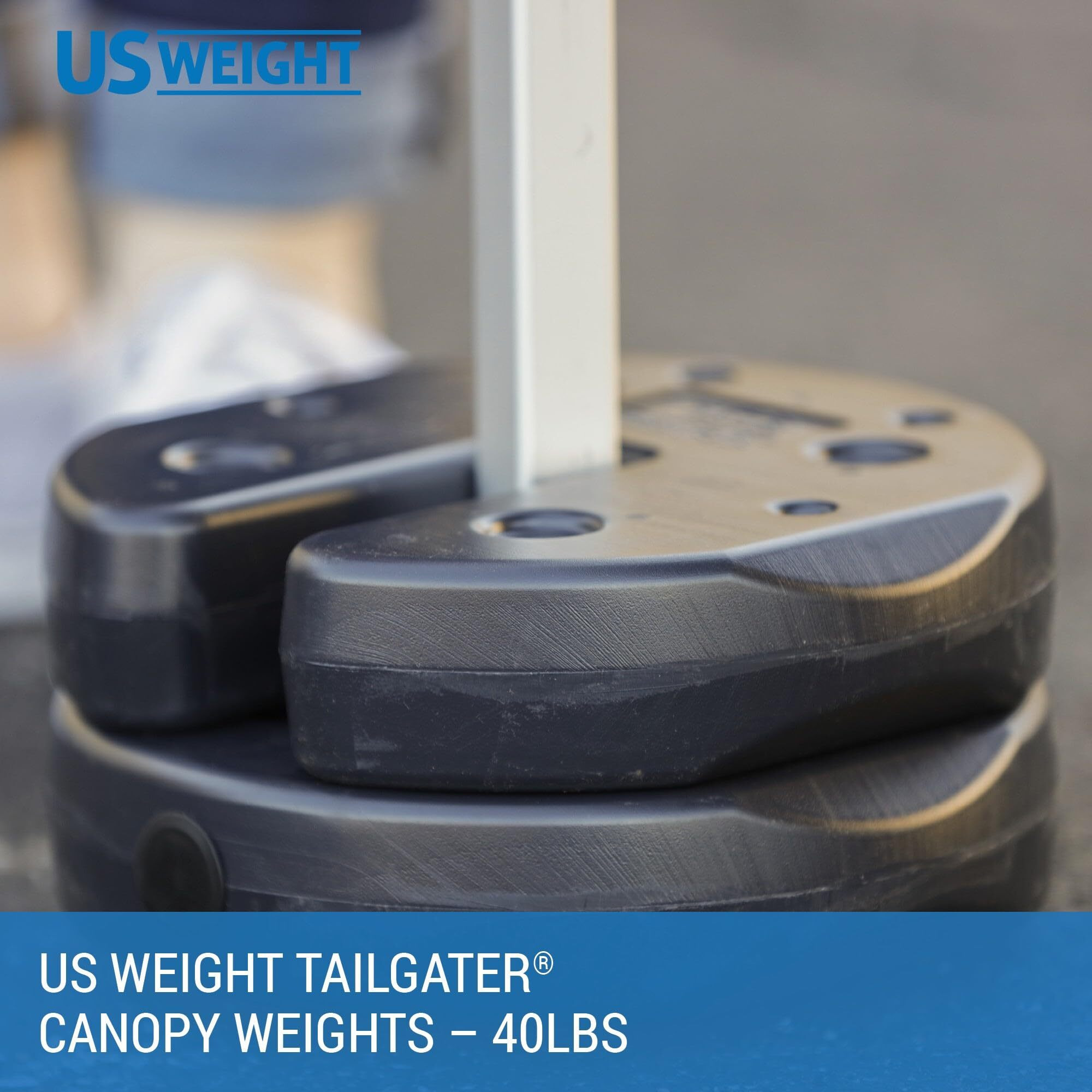Us Weight Tailgater Canopy Weights Set Of 4 With No-Pinch Design For Easy Installation, And Removal To Secure Tents, Canopies, And Umbrellas At Outdoor Events 40 Pounds