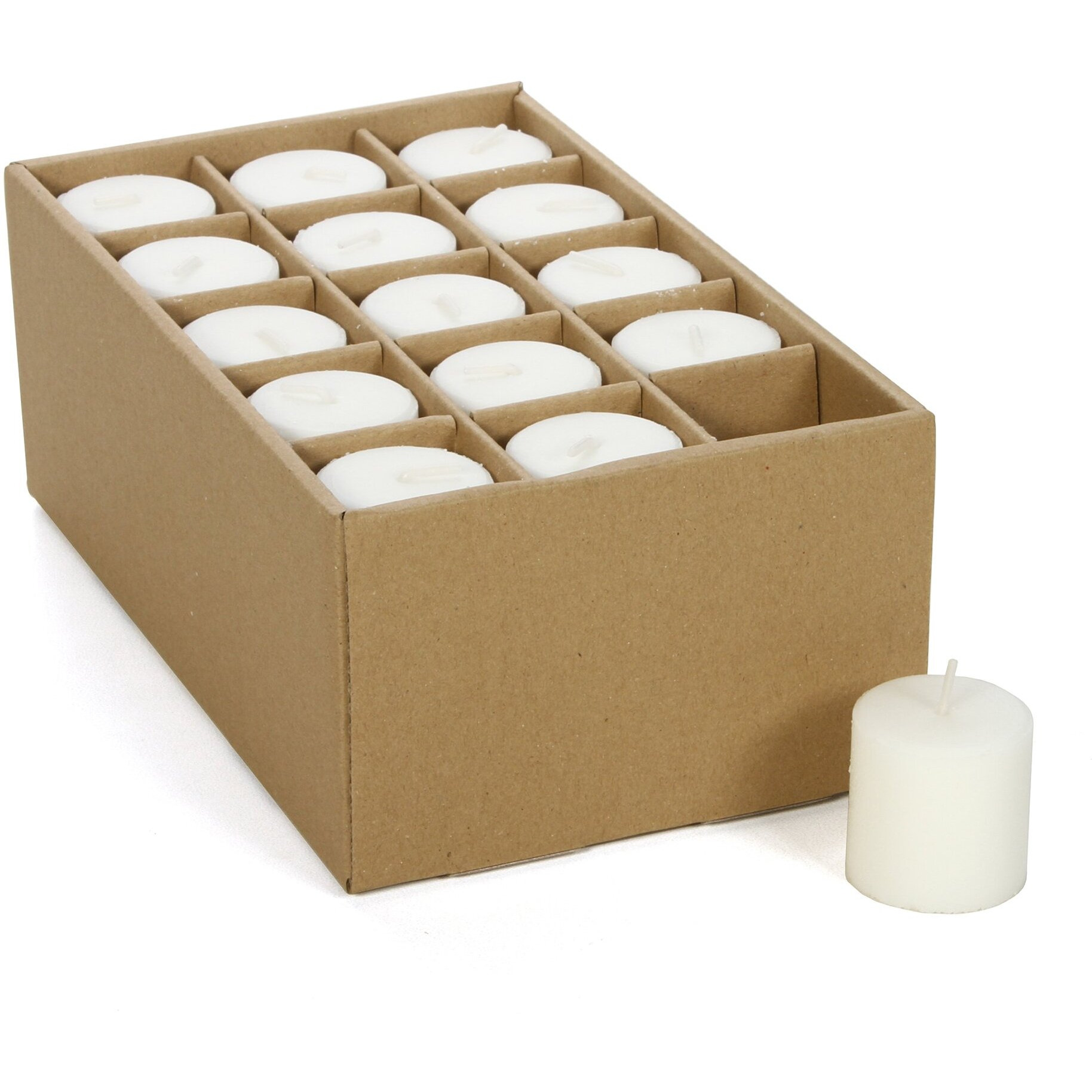 Hosley's Set Of 30 Unscented White Votive Candles
