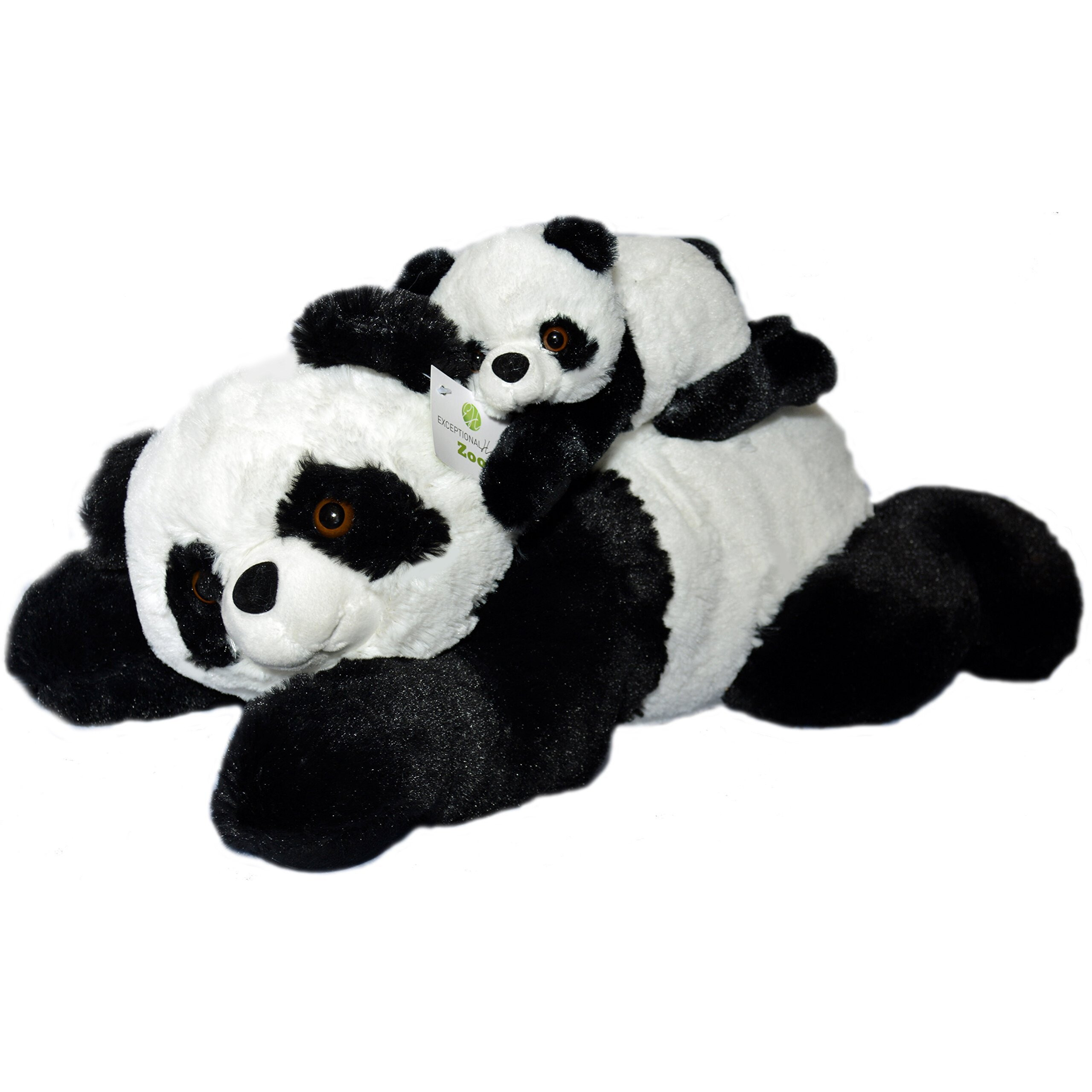 Mother & Baby Panda Plush Set | Super Soft Panda Stuffed Animal | Cute Plushies For Kids' Bedroom/Playroom | 18-In Stuffed Animals For Girls & Boys | Panda Bear Stuffed Animal Toys By Exceptional Home