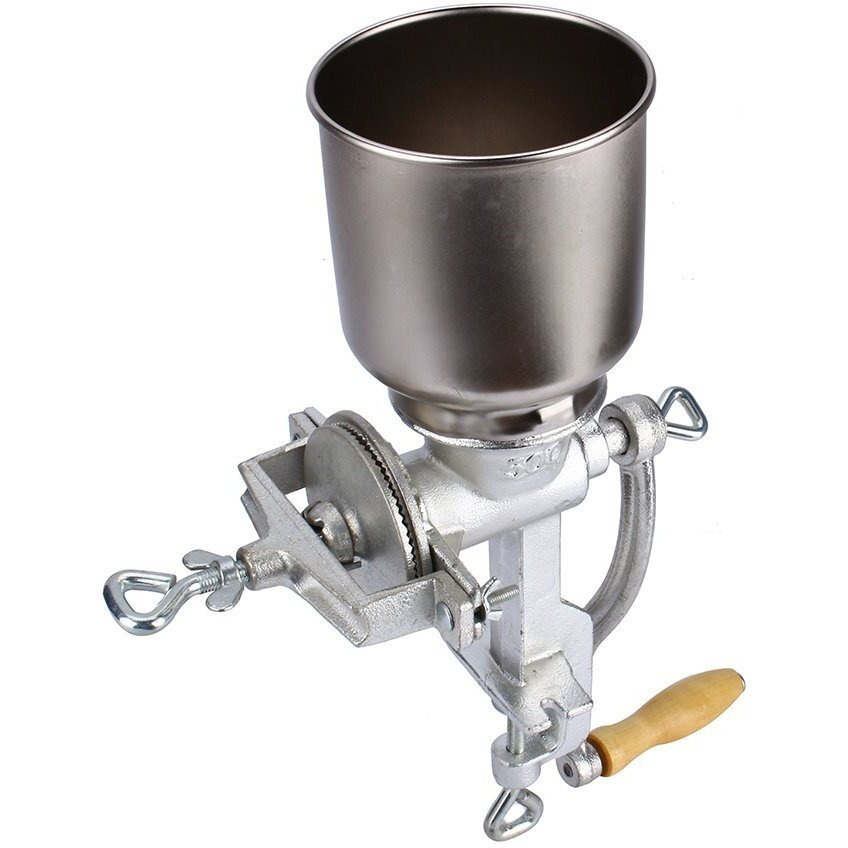 Ejoyous Hand Crank Grain Mill, Table Clamp Manual Corn Grain Grinder Cast Iron Mill Grinder For Grinding Nut Spice Wheat Coffee Home Kitchen Commercial Use