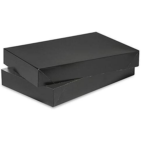 Men Shirt Box Women Top Box Gift Boxes Wrap Boxes Apparel Gift Boxes With Lids 5 Pack (Black)