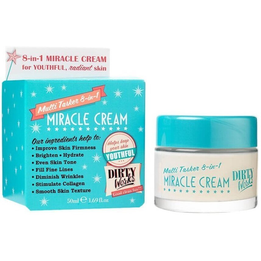 Dirty Works Miracle Cream Multi-Tasker 8-In-1 Face & Neck Cream 1.69 Fl Oz