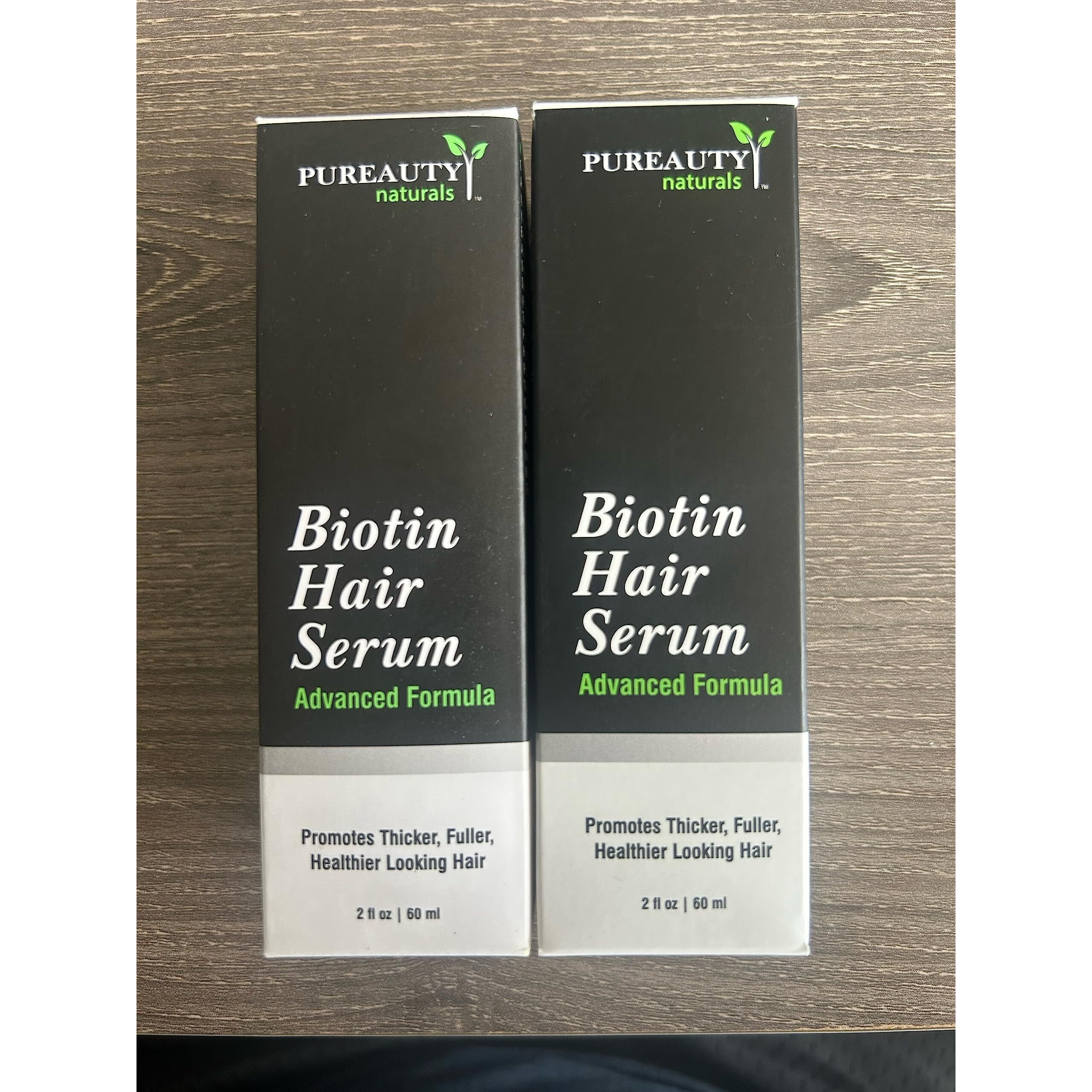 Biotin Hair Growth Serum Advanced Topical Formula To Help Grow Healthy, Strong Hair Suitable For Men And Women Of All Hair Types Hair Loss Support By Pureauty Naturals (2 Fl Oz - Pack Of 2)