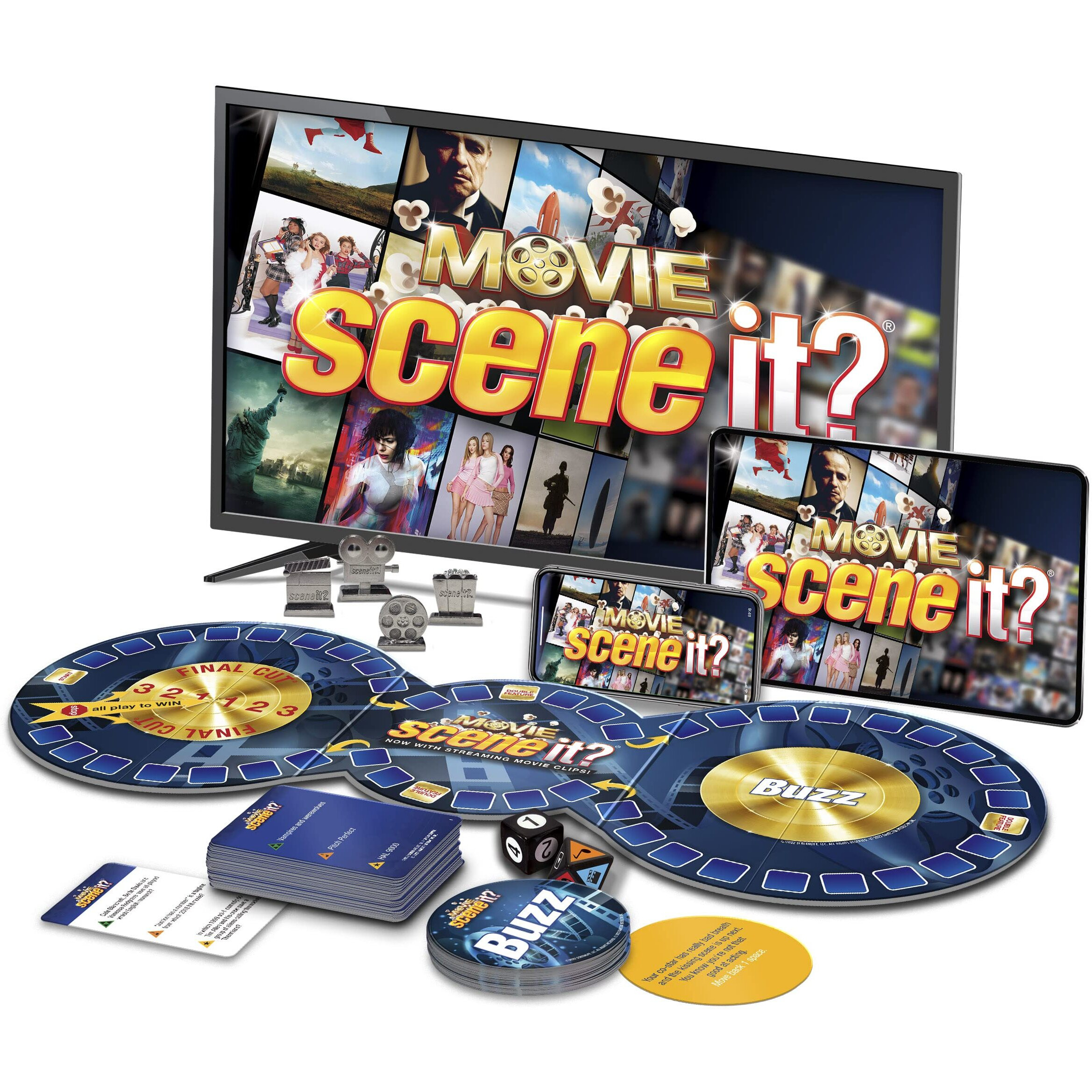 Imagination Gaming Scene It Movie Trivia Board Game, The Ultimate Movie Knowledge Test, Puzzle-Solving Family Party Game, Stream Real Clips With Gamestar App