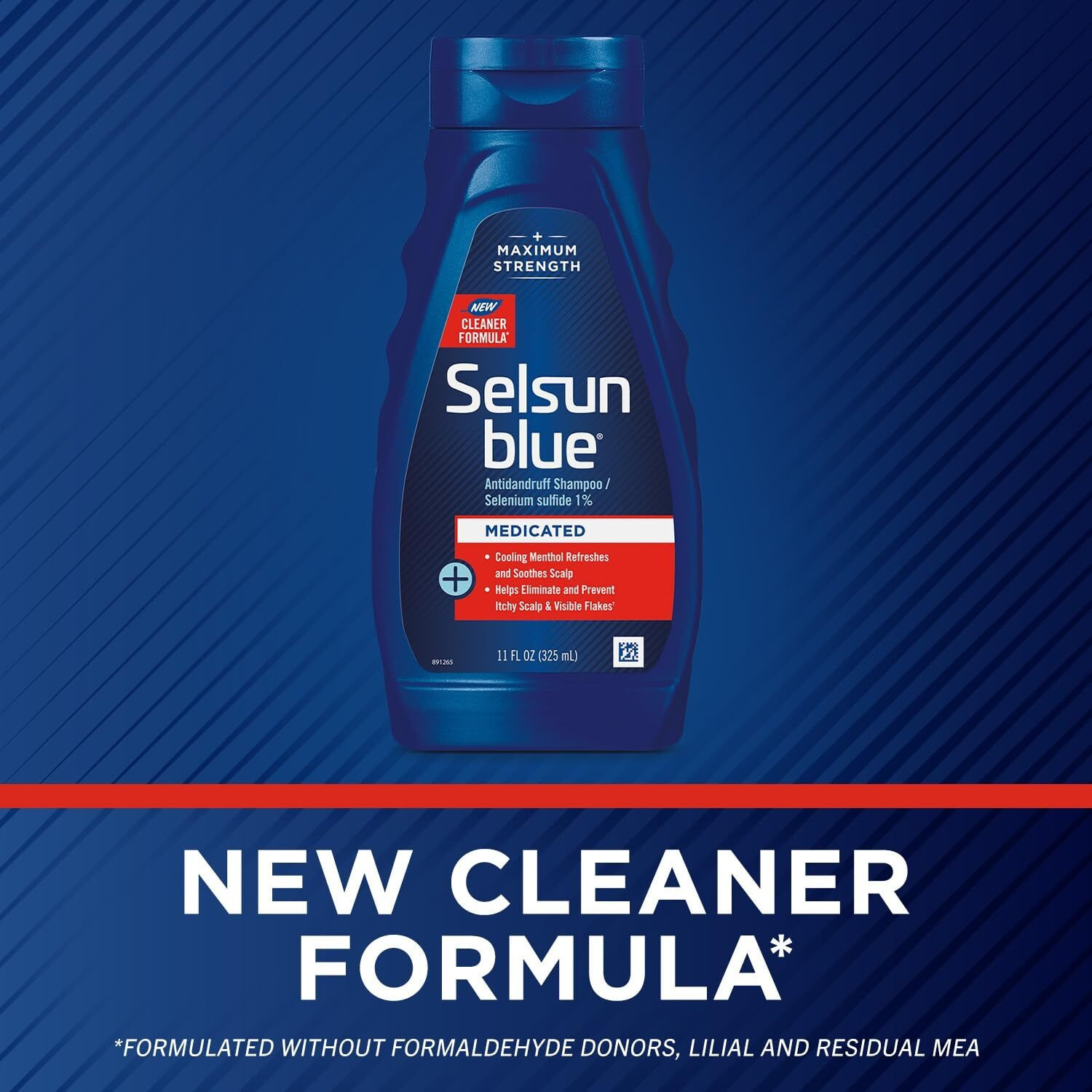Selsun Blue Medicated Antidandruff Shampoo, Maximum Strength Scalp Treatment With Selenium Sulfide, 11 Fl. Oz.