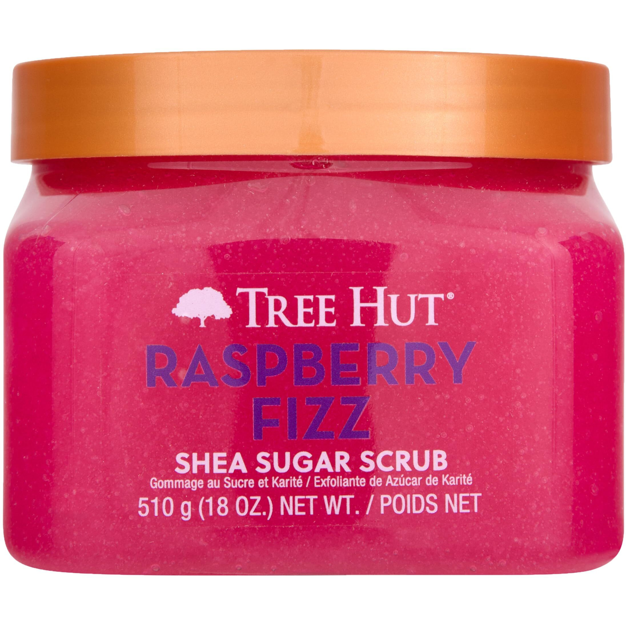 Tree Hut Raspberry Fizz Shea Sugar Scrub | Exfoliating Body Scrub Removes Dead, Dry Skin For A Soft & Hydrated Feel | Nourishing Essential Body Care | 18 Fl Oz.
