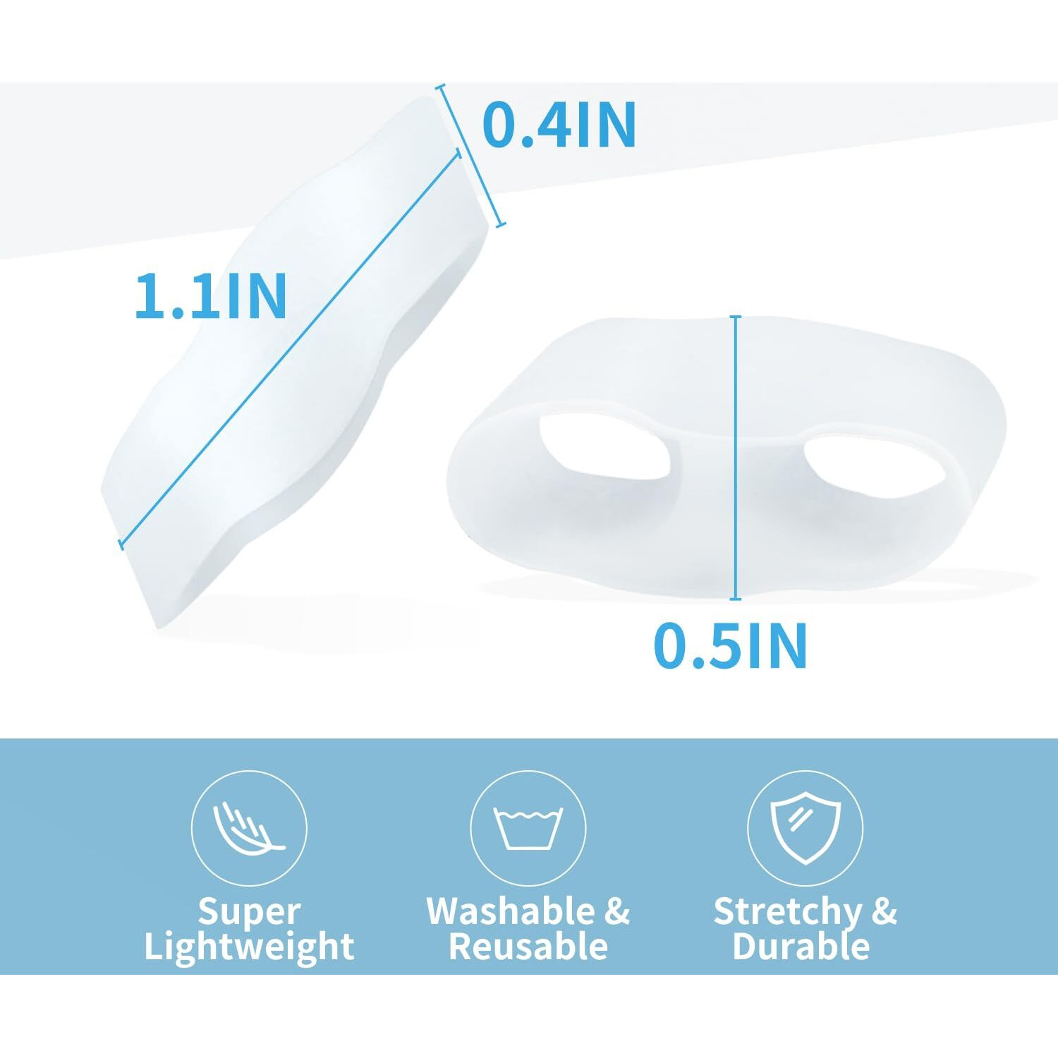 Zinyakon Two Hole Gel Small Toe Separator, 12 Pcs Little Toe Spacer For Overlapping Toe, Calluses, Blister, Relieve Foot Pain, Pinky Toe Corrector For Little Toe Bunion Pain