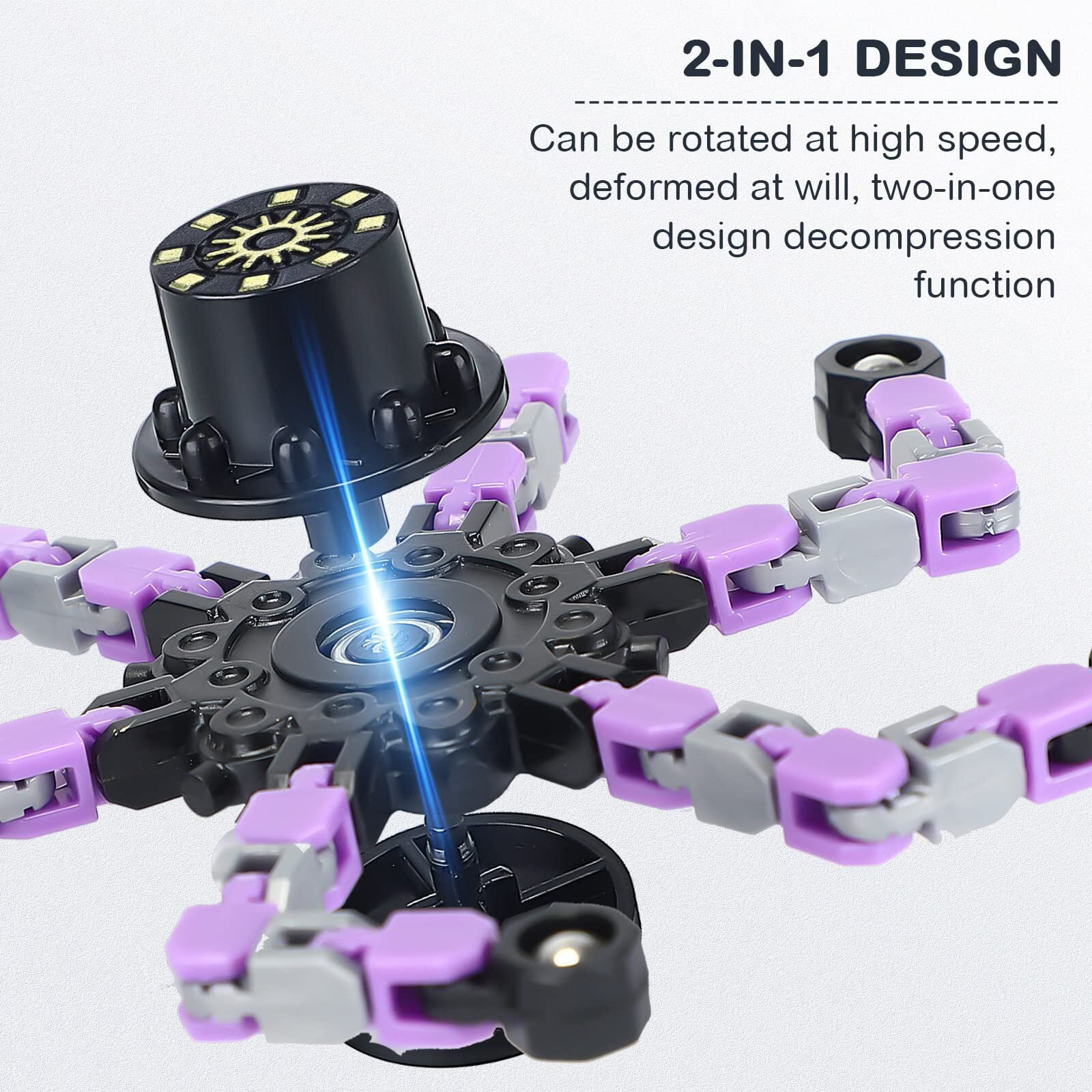 20 Pcs Transformable Chain Robot Finger Spinner Robot Deformed Mechanical Spiral Twister Fingertip Spinners Spiral Twister Fingertip Decompression Fingertip Spinner For Adults Teens