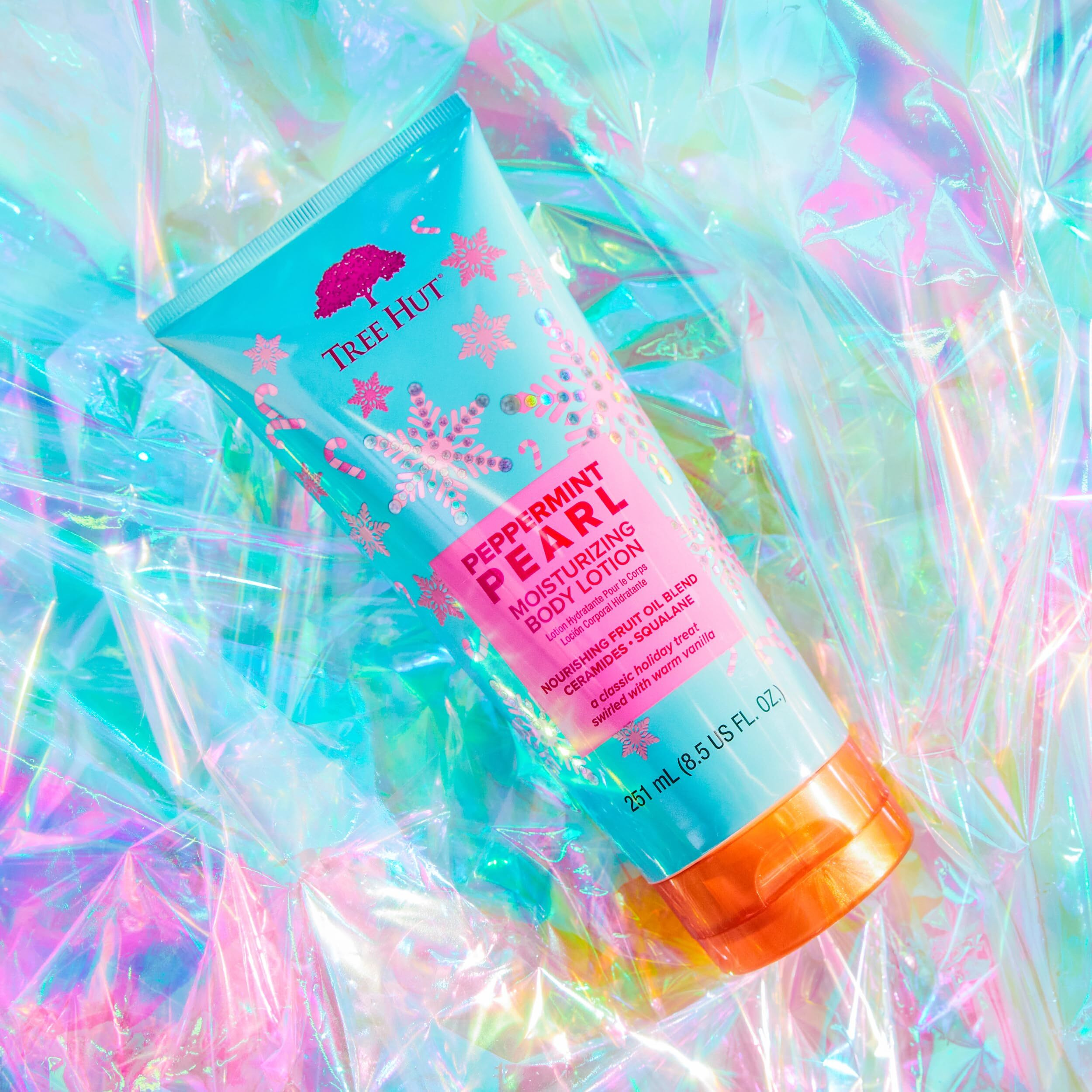 Tree Hut Peppermint Pearl Body Lotion | Limited Edition Holiday | Ceramide And Squalene Formula Helps Protect Skin | Long-Lasting Hydration Leaves Skin Feeling Soft & Moisturized | 8.5 Fl Oz.