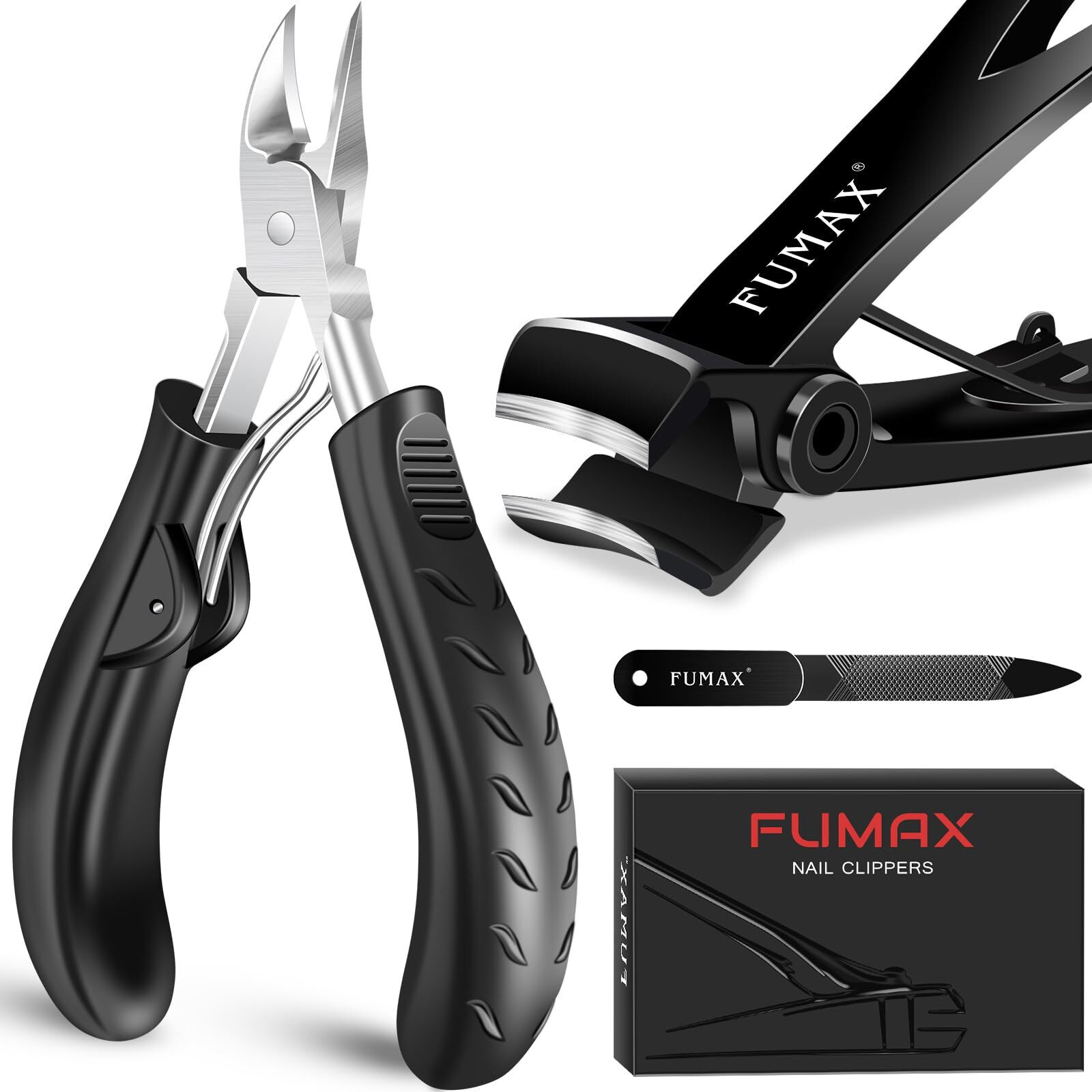 Nail Clippers For Men, Toenail Clippers For Seniors Thick Nails, Heavy Duty Large Fingernail Clipper With 15Mm Wide Jaw Opening, Professional Podiatrist Toe Nail Clippers For Ingrown Toenails