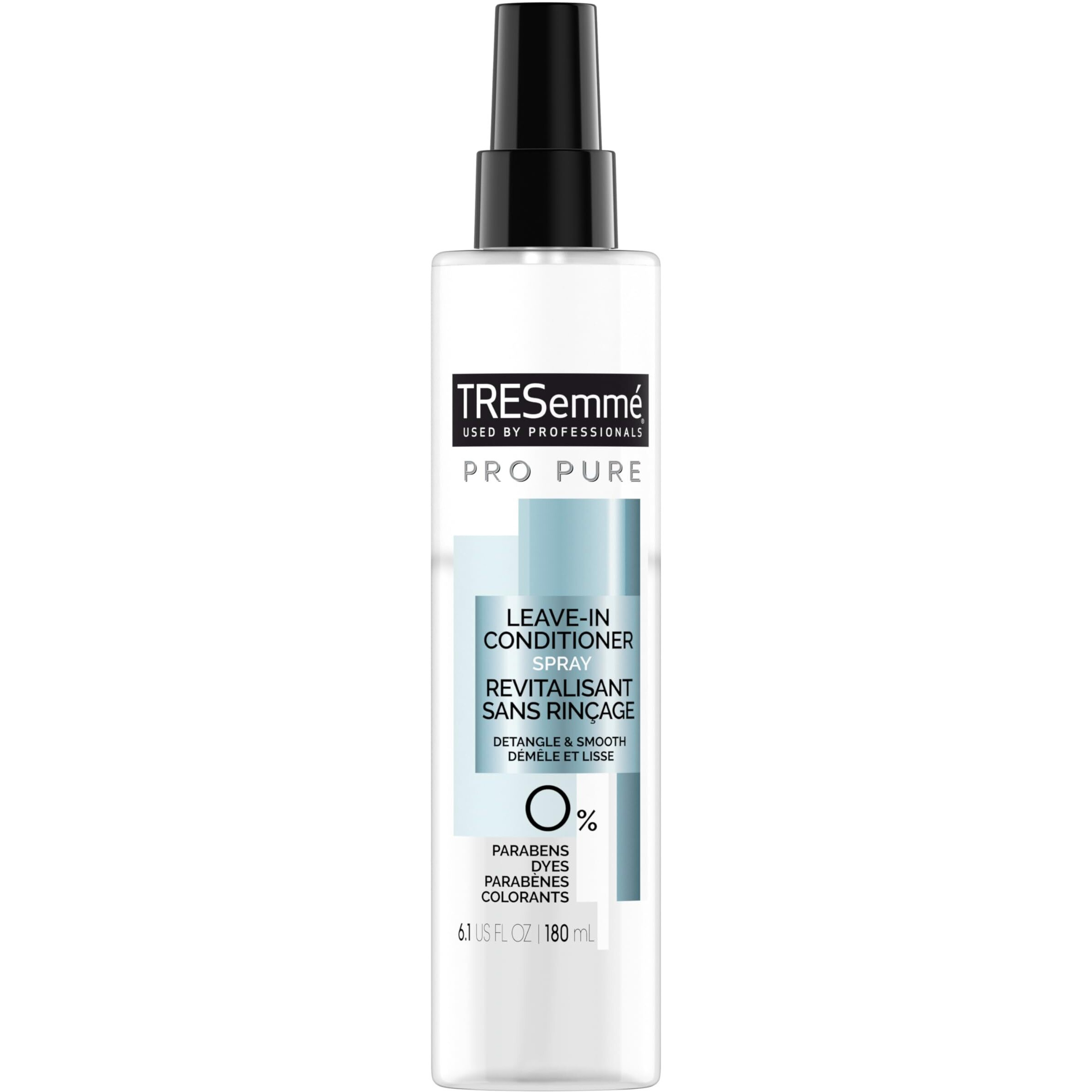 Tresemme Conditioner, Leave-In Hair Detangler Spray For Women & Men - Pro Pure Detangle & Smooth Sulfate-Free Conditioner For Dry, Damaged Hair Care, Cruelty-Free, 6.1 Fl Oz