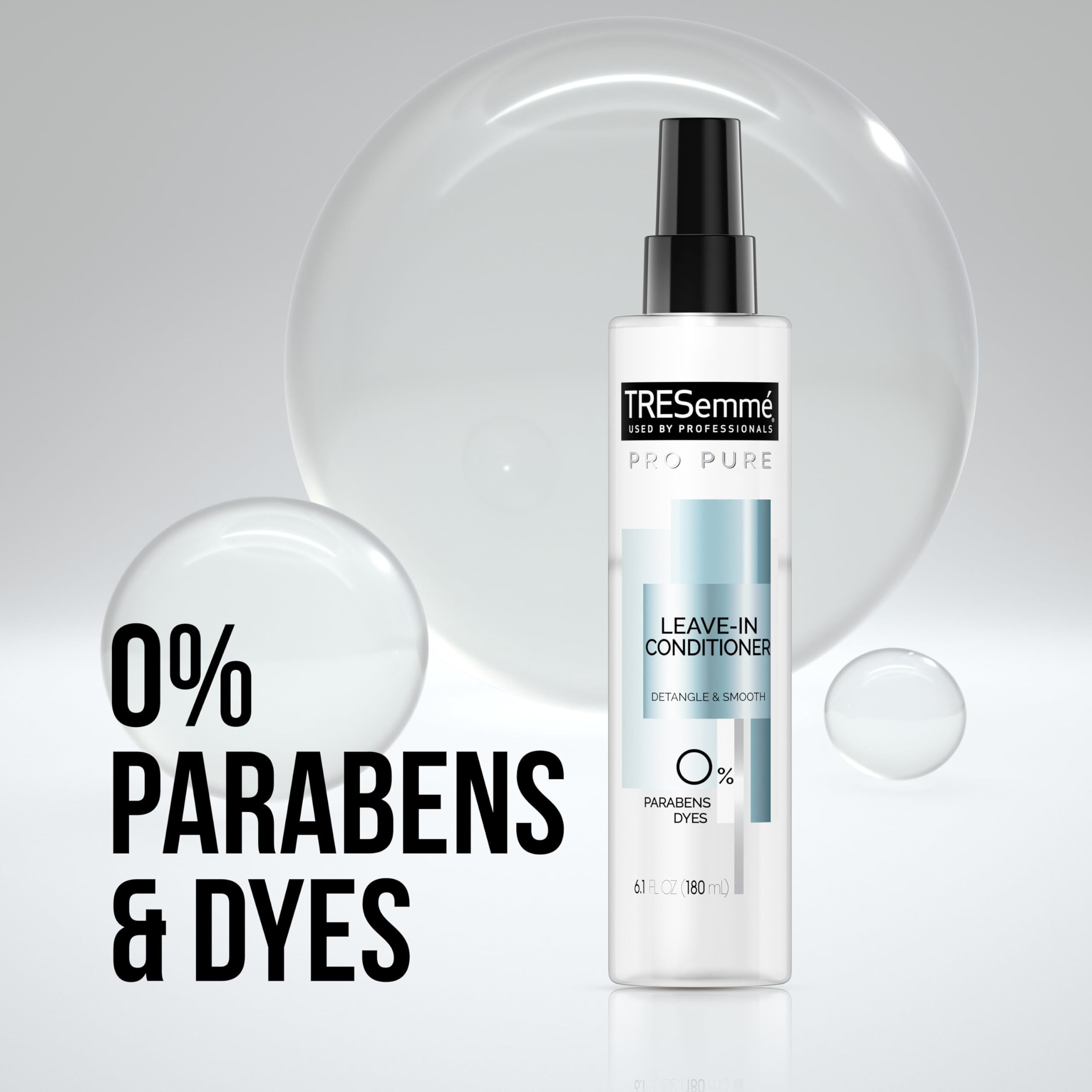 Tresemme Conditioner, Leave-In Hair Detangler Spray For Women & Men - Pro Pure Detangle & Smooth Sulfate-Free Conditioner For Dry, Damaged Hair Care, Cruelty-Free, 6.1 Fl Oz