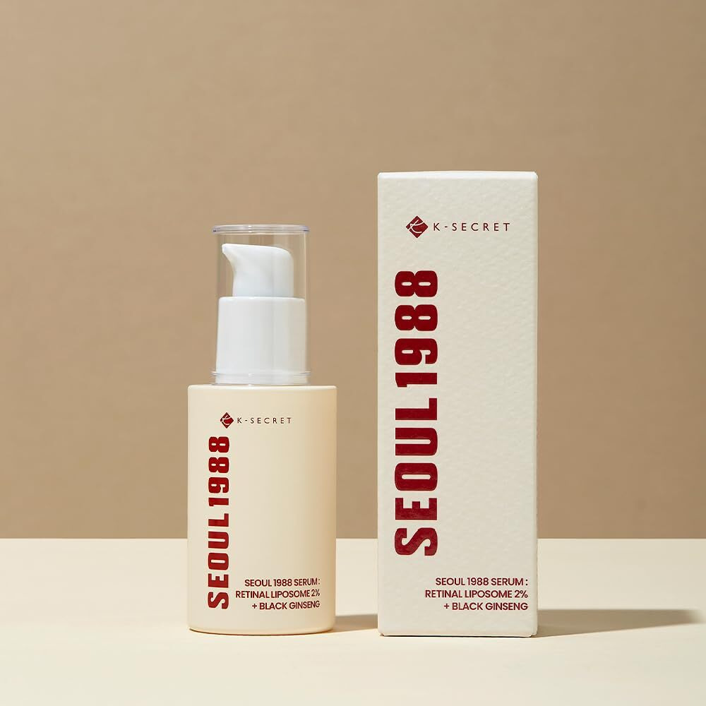Ksecret Seoul 1988 Serum  Retinal Liposome 2% + Black Ginseng, 30Ml/1.01Fl.Oz | 58% Black Ginseng Extract | Retinal Serum, Bakuchiol, Vitaminc&3Peptides For Wrinkle Care | Korean Skincare | Seoul1988