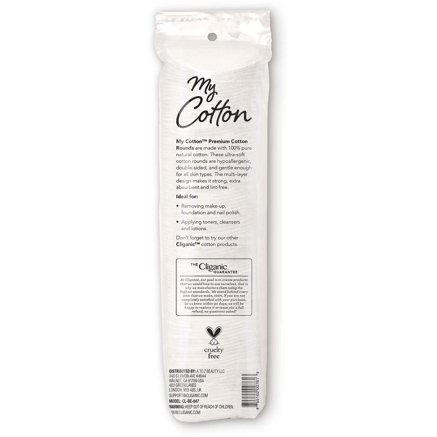My Cotton Premium Cotton Rounds Bulk (1080 Count) | Makeup Remover Pads, Hypoallergenic, Lint-Free | 100% Pure Cotton