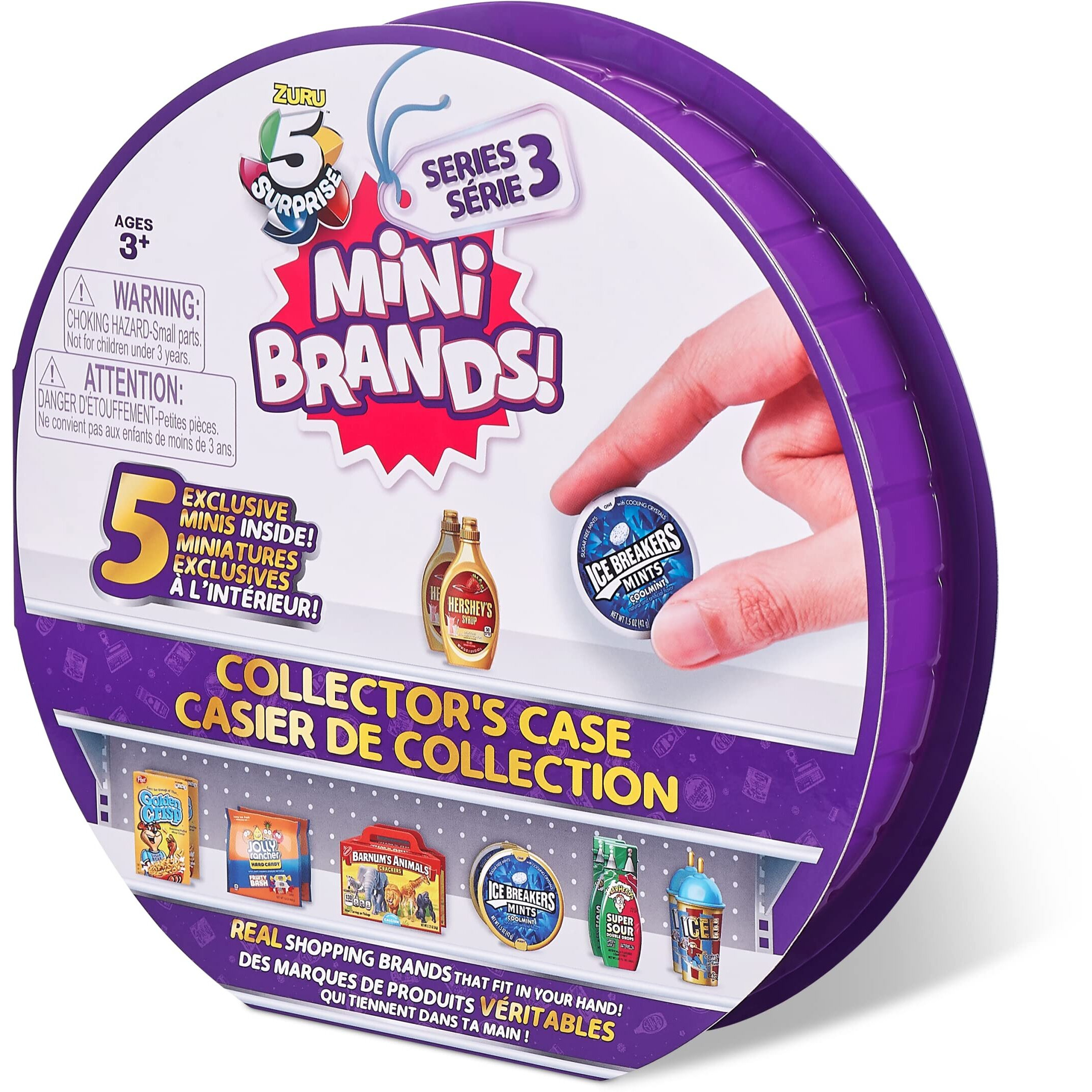 5 Surprise Mini Brands Series 3 Collector's Case - Store & Display 30 Minis With 5 Exclusive Minis By Zuru, Multi