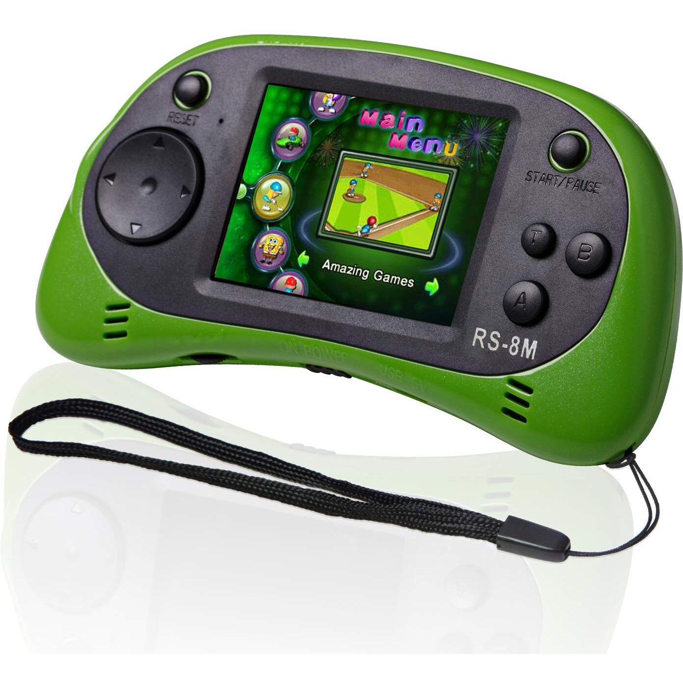Kids Handheld Game Portable Video Game Player With 200 Games 16 Bit 2.5 Inch Screen Mini Retro Electronic Game Machine For Boys Girls (Green)