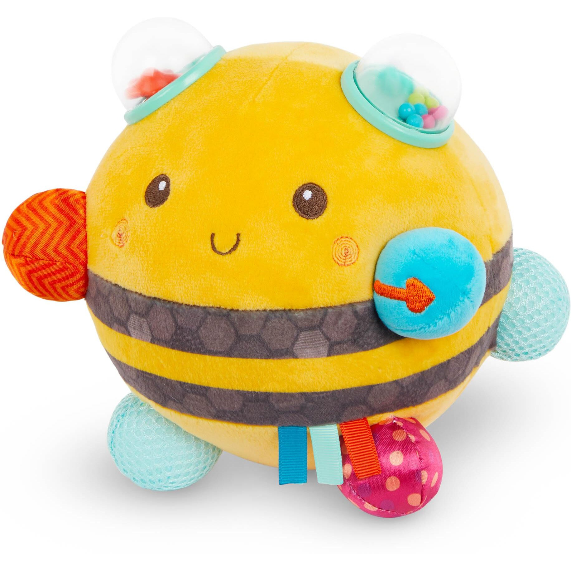 B. Sensory Plush Bumble Bee Baby ,Sensory Baby Toy - Bumpy Plush Bee With Fun Features, Interactive Play, Bumps, Colors, Textures & Sounds, Toys For Infants, Babies,Fuzzy Buzzy Bee - 0 Months +