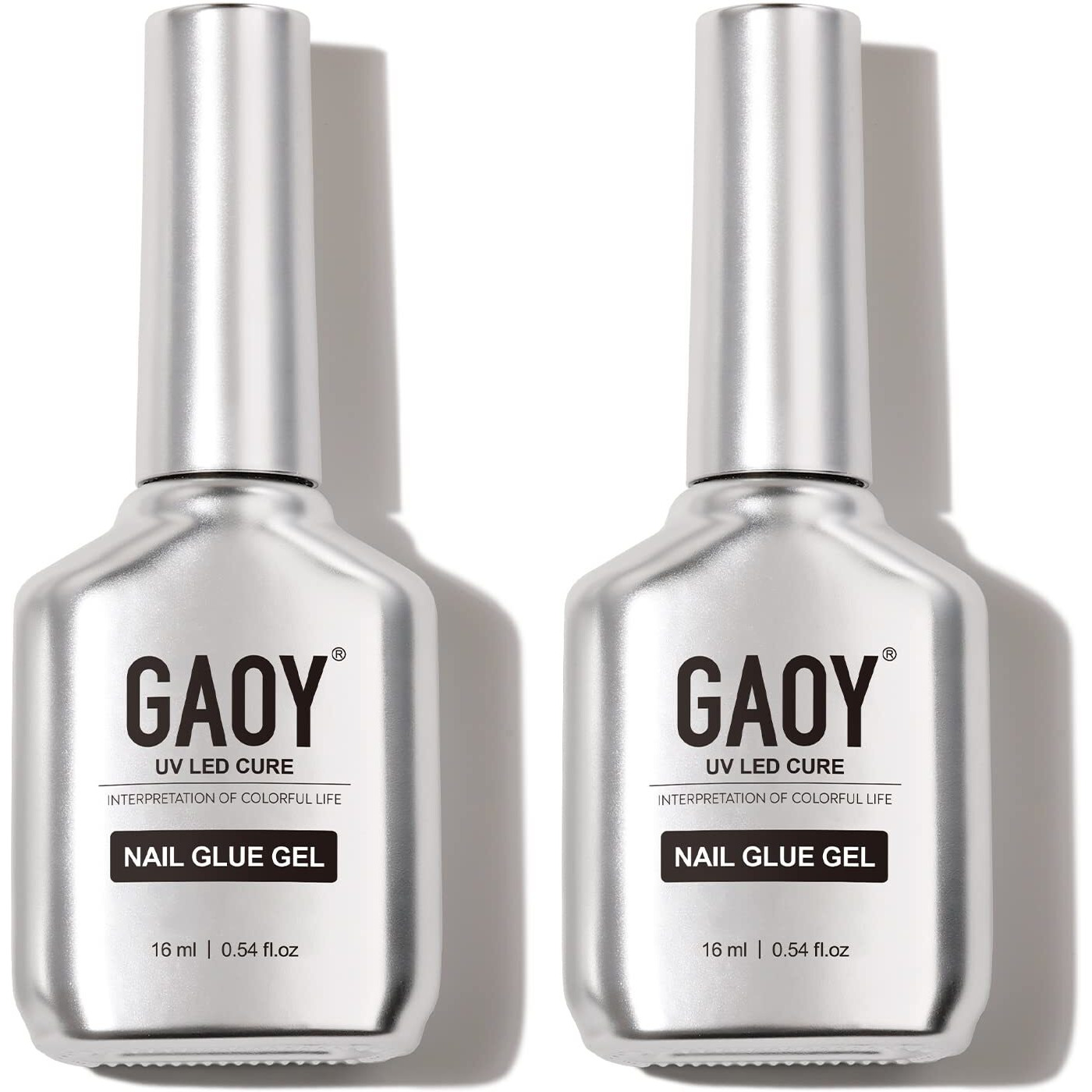 Gaoy 2Pcs 16Ml Gel Nail Glue, Glue Gel For Acrylic Nails Tips, 2 In 1 Nail Glue And Base Gel, Nail Lamp Needed