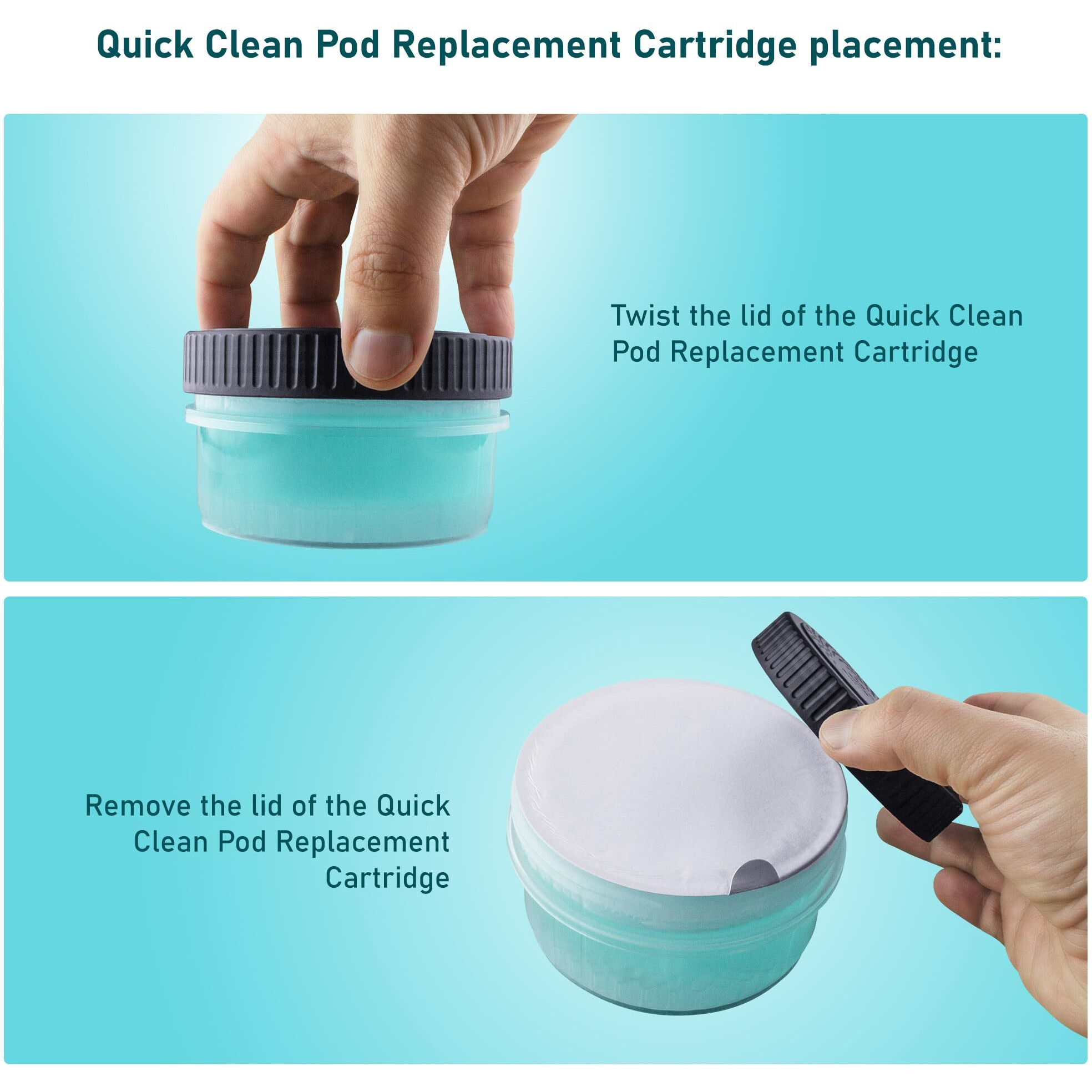 Clark Shaving Co. Quick Clean Pod Replacement Cartridge Compatible With Philips Norelco Quick Clean Pods (4Pk)
