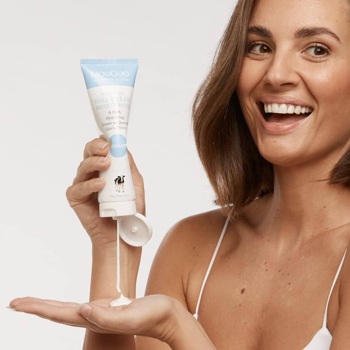 Moogoo Natural Full Cream Moisturizer - Ultra-Hydrating Repair For Dry, Itchy, Sensitive Skin - Suitable For Face, Body & All Ages, 200G/7 Oz