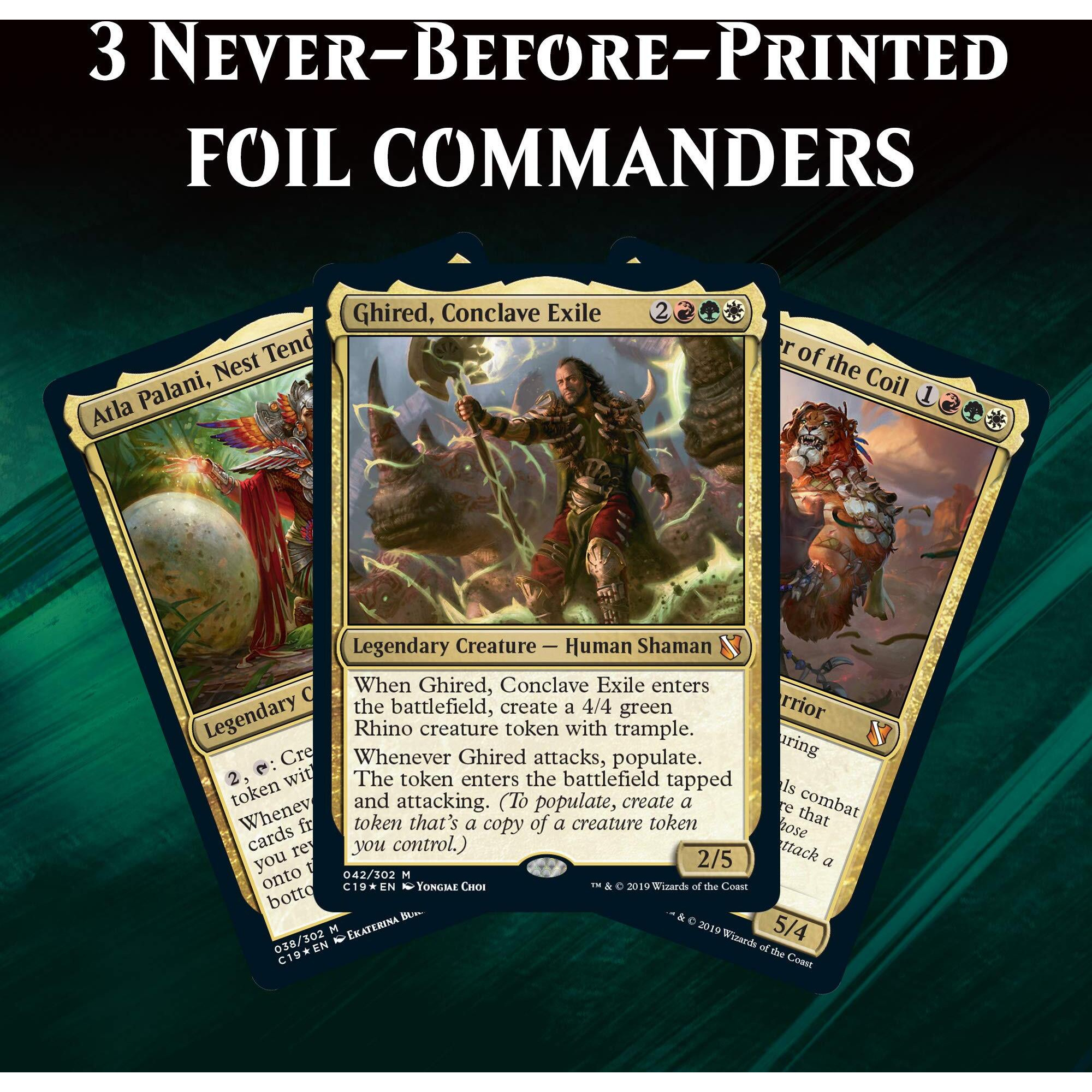 Magic The Gathering Commander 2019 Primal Genesis Deck | 100-Card Ready-To-Play Deck | 3 Foil Commanders