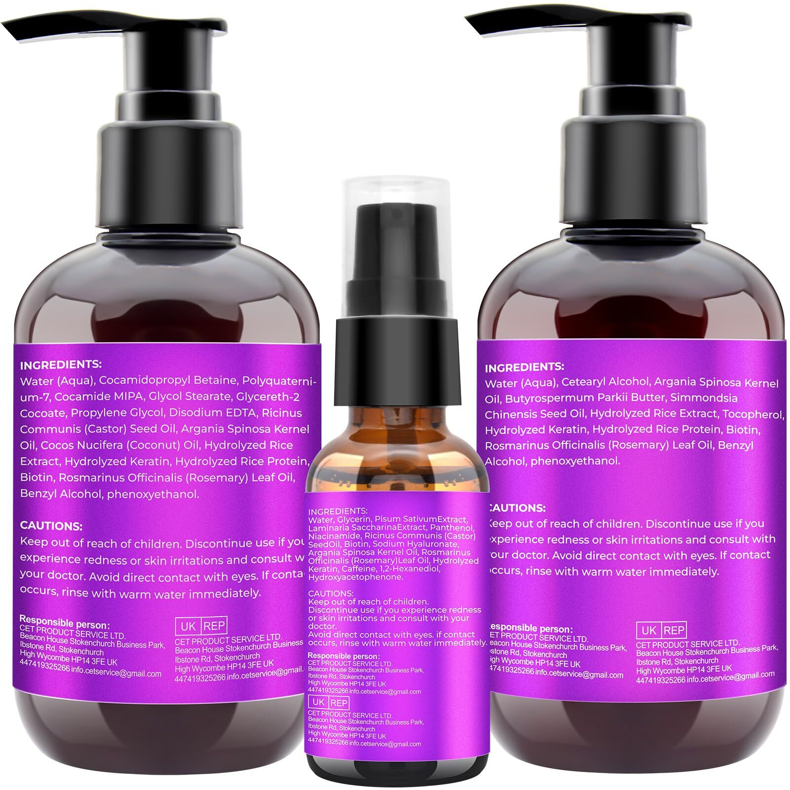 Hair Growth Shampoo And Conditioner Set With Rosemary, Biotin, Argan, And Castor Oils For Thinning, Damaged, Curly Hair