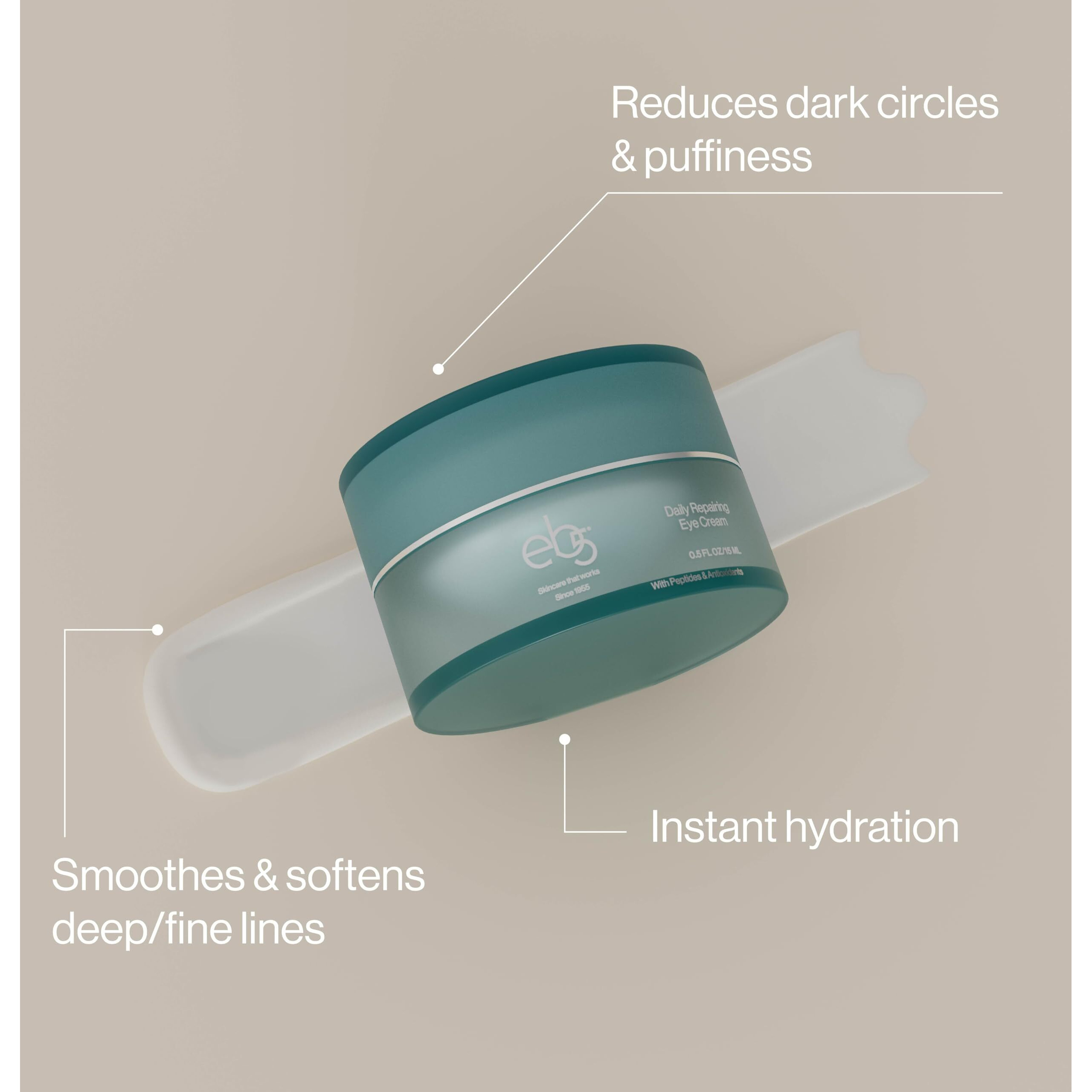 Eb5 Daily Repair Eye Treatment | Under Eye Cream For Dark Circles And Puffiness | Anti-Aging Eye Cream With Peptides For Women And Men - 0.50Oz