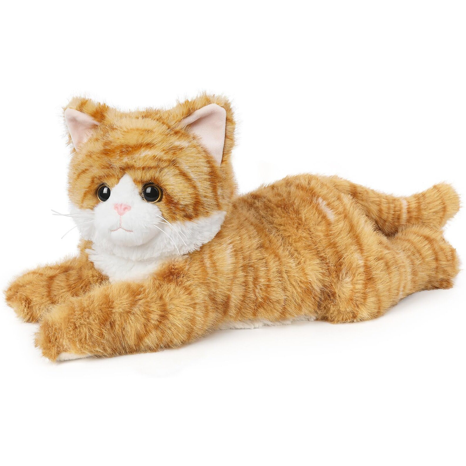 Cuckool Orange Tabby Cat Stuffed Animals, Microwavable Stuffed Animals Heating Pad For Cramps, Pain Stress Relief, Heatable Coolable Lavender Scented Plush Toys For Anxiety, Women Kids Bedtime
