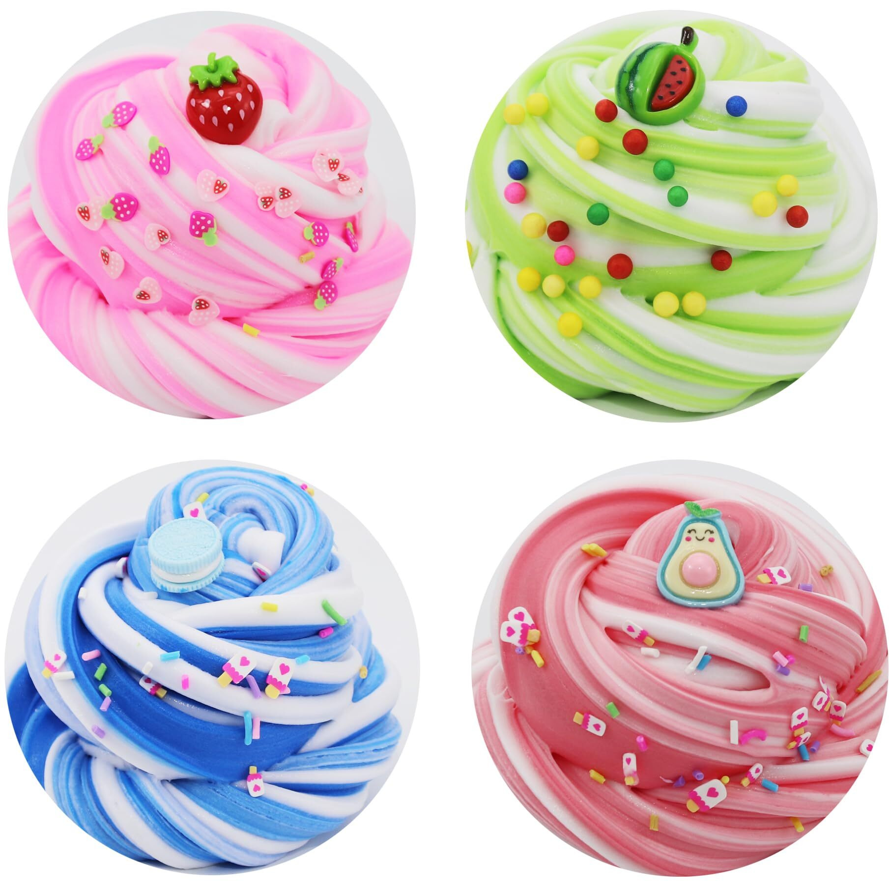 15 Pack Two-Toned Butter Slime Kit For Girls,Super Soft And Non-Sticky Toy,Diy Educational Slime Toys For Kids,Party Favor For Kids Girls & Boys