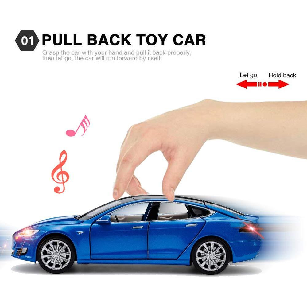 Minitoy Toy Car Model S Alloy Model Cars Pull Back Vehicles 1/32 Scale Car Toys For Toddlers Kids(Blue)