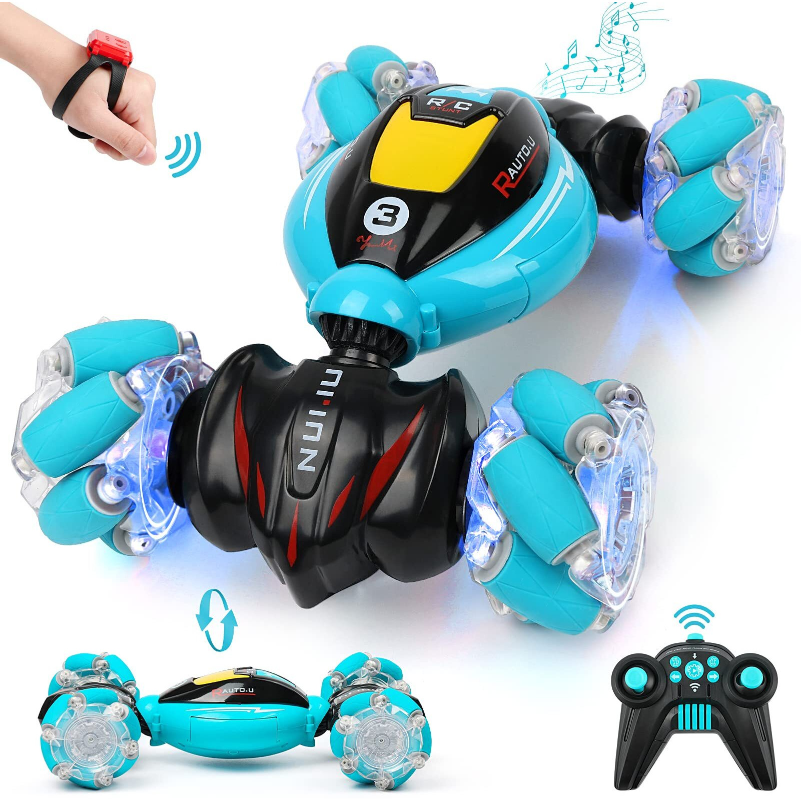 Ddai Rc Cars Gesture Sensing Stunt Car - Best Gifts For Boys 6-12 Year Old 360 Rotating 4Wd Remote Control Transform 2.4Ghz Hand Controlled Car Birthday Presents For Kids Age 7 8 9 10 11 Yr
