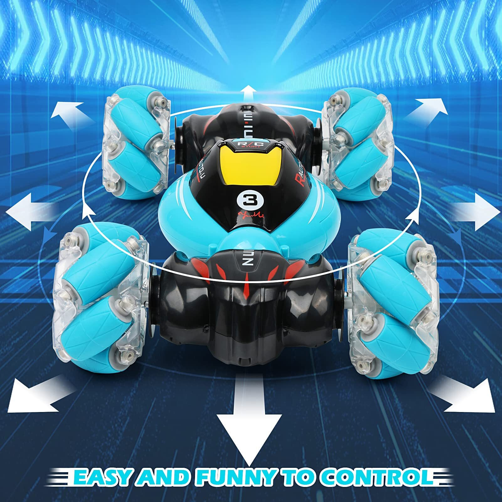 Ddai Rc Cars Gesture Sensing Stunt Car - Best Gifts For Boys 6-12 Year Old 360 Rotating 4Wd Remote Control Transform 2.4Ghz Hand Controlled Car Birthday Presents For Kids Age 7 8 9 10 11 Yr