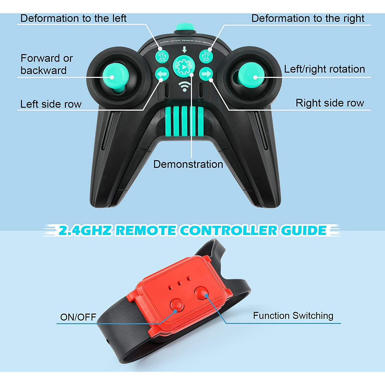 Ddai Rc Cars Gesture Sensing Stunt Car - Best Gifts For Boys 6-12 Year Old 360 Rotating 4Wd Remote Control Transform 2.4Ghz Hand Controlled Car Birthday Presents For Kids Age 7 8 9 10 11 Yr