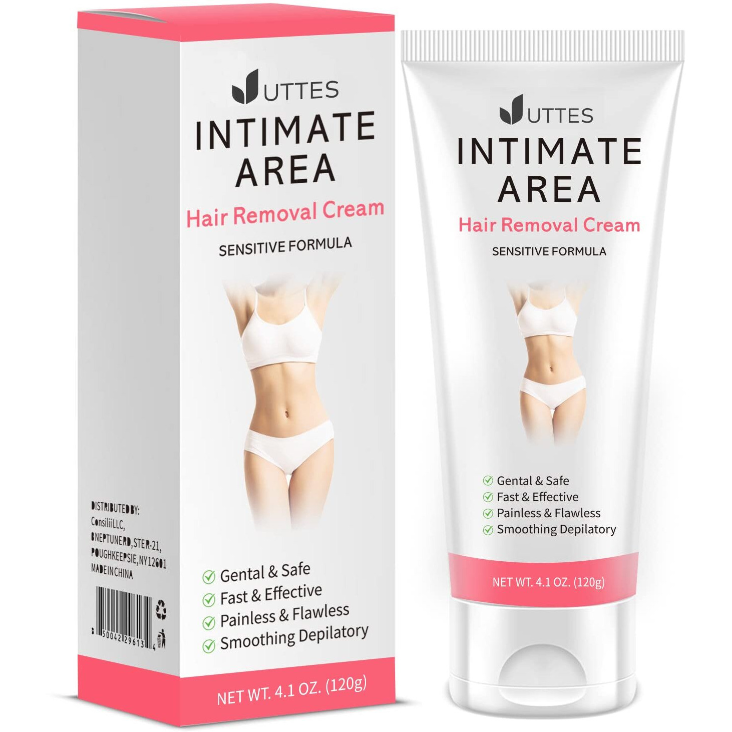 Intimate/Private Hair Removal Cream For Women, For Unwanted Hair In Underarms, Private Parts, Pubic & Bikini Area, Painless Flawless Depilatory Cream, Sensitive Formula Suitable For All Skin Types