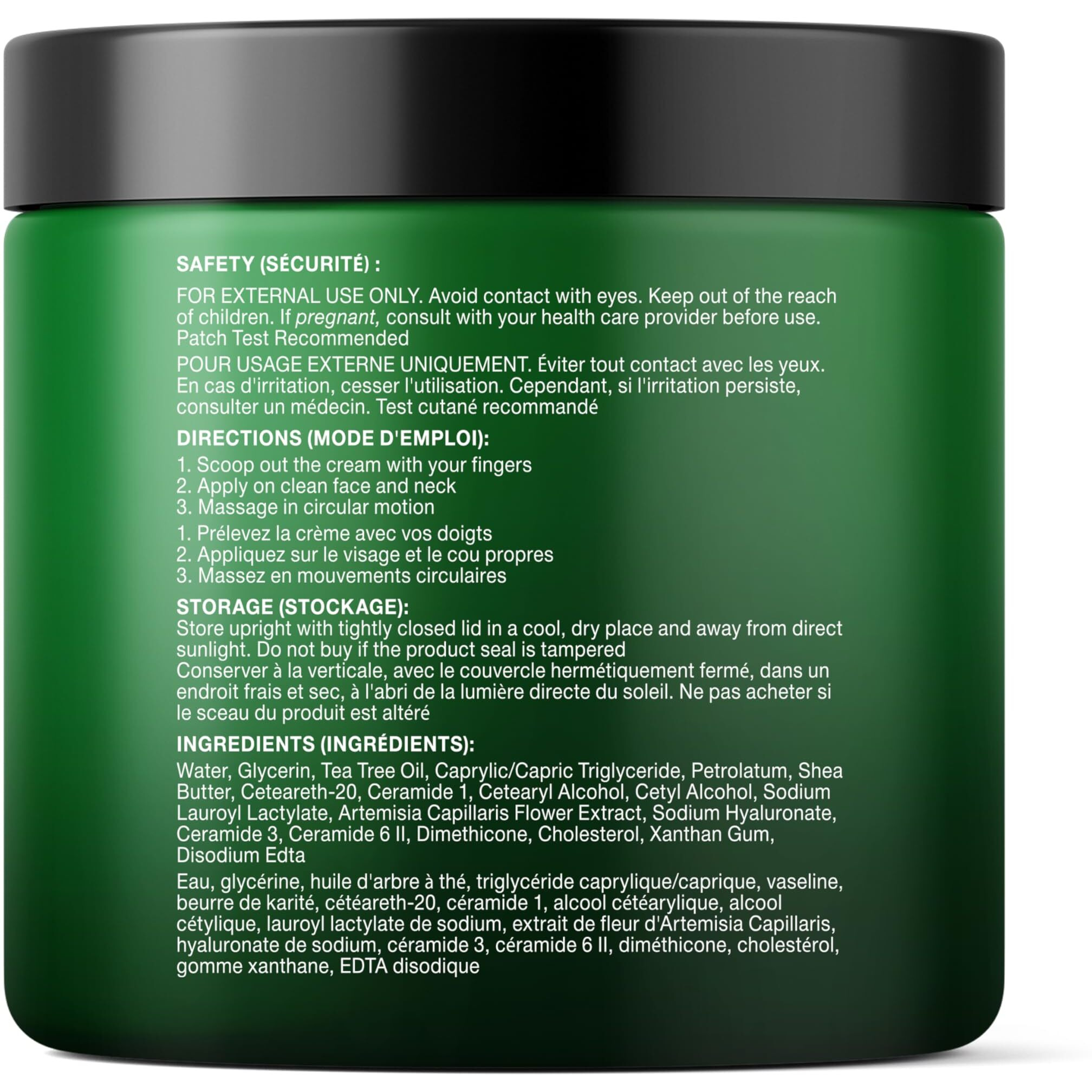 Majestic Pure Tea Tree Oil Face Cream | Cream For Dry & Itchy Skin, Acne, Scar, Day & Night Moisturizer Face Cream For Women & Men | 8 Oz