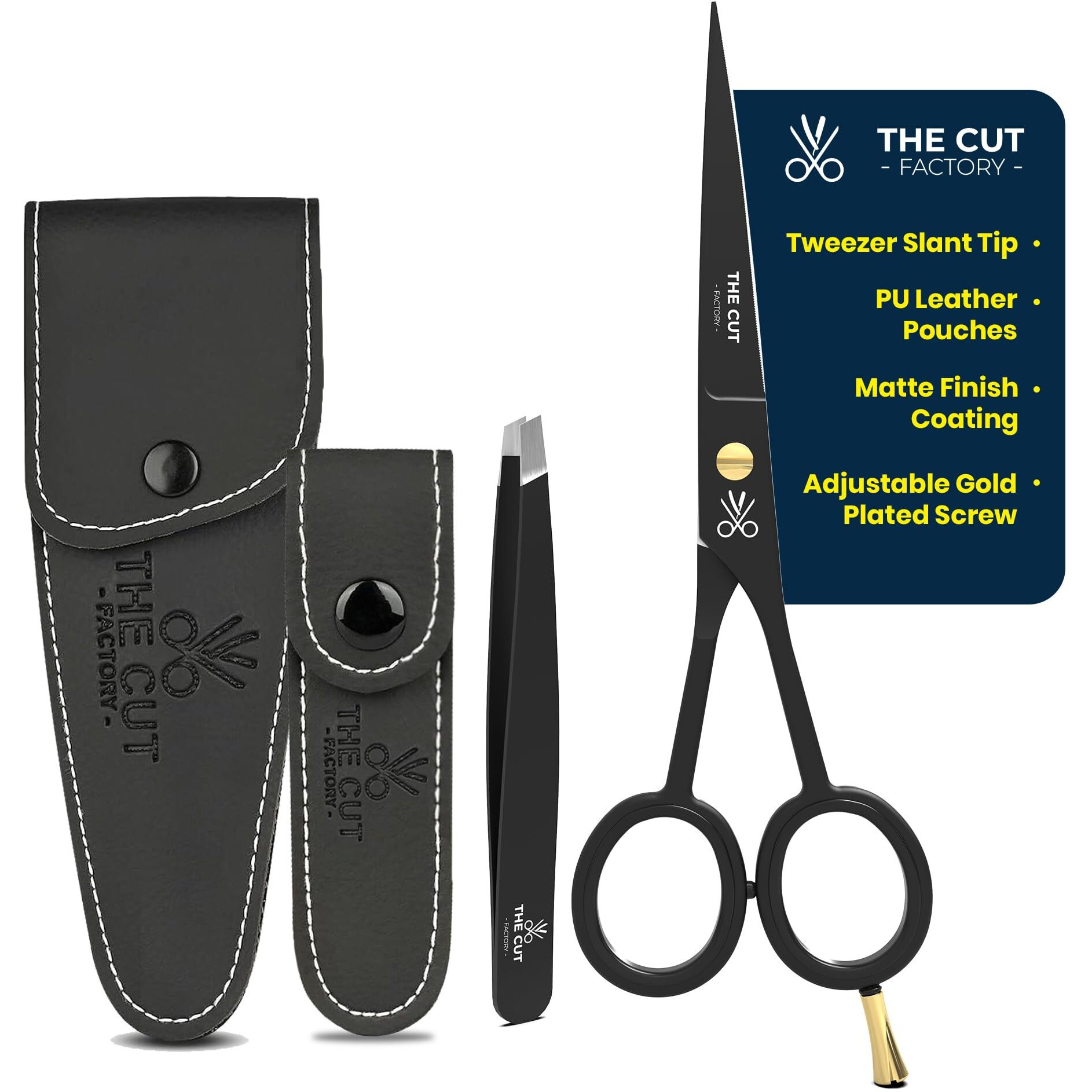 The Cut Factory- Hair Scissors And Barber Scissors Professional- 6 Inches Finest Stainless Steel Hair Cutting Scissors With Smooth Razor Edge Blades -Use For Salon & Personal Use