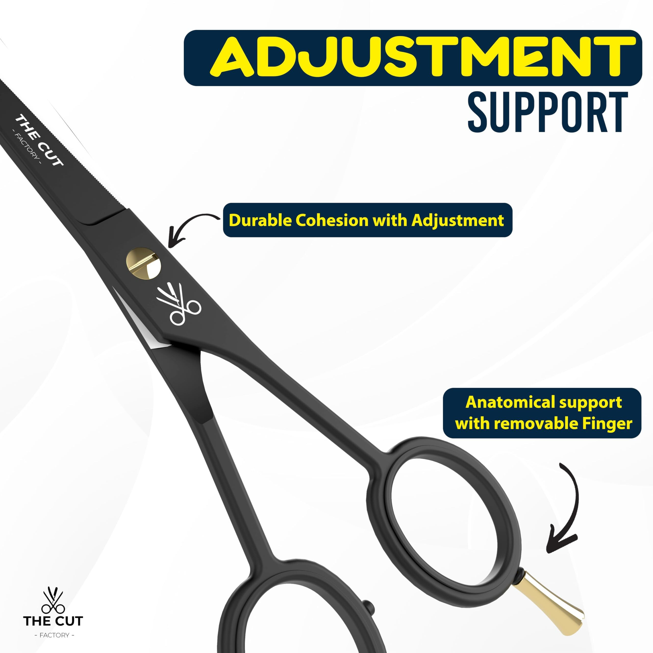 The Cut Factory- Hair Scissors And Barber Scissors Professional- 6 Inches Finest Stainless Steel Hair Cutting Scissors With Smooth Razor Edge Blades -Use For Salon & Personal Use