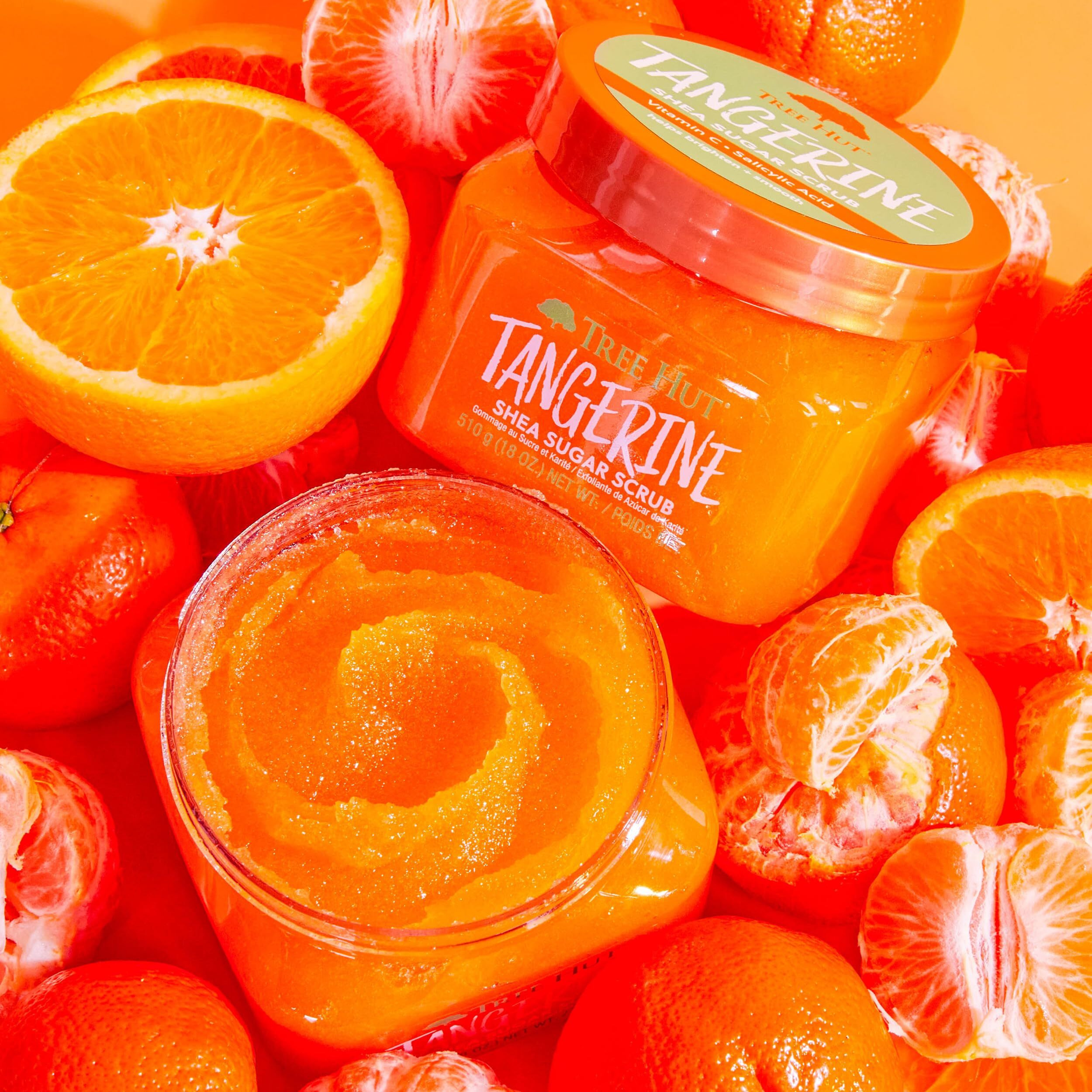 Tree Hut Tangerine Shea Sugar Scrub | Exfoliating Body Scrub Removes Dead, Dry Skin For A Soft & Hydrated Feel | Nourishing Essential Body Care | 18 Fl Oz.