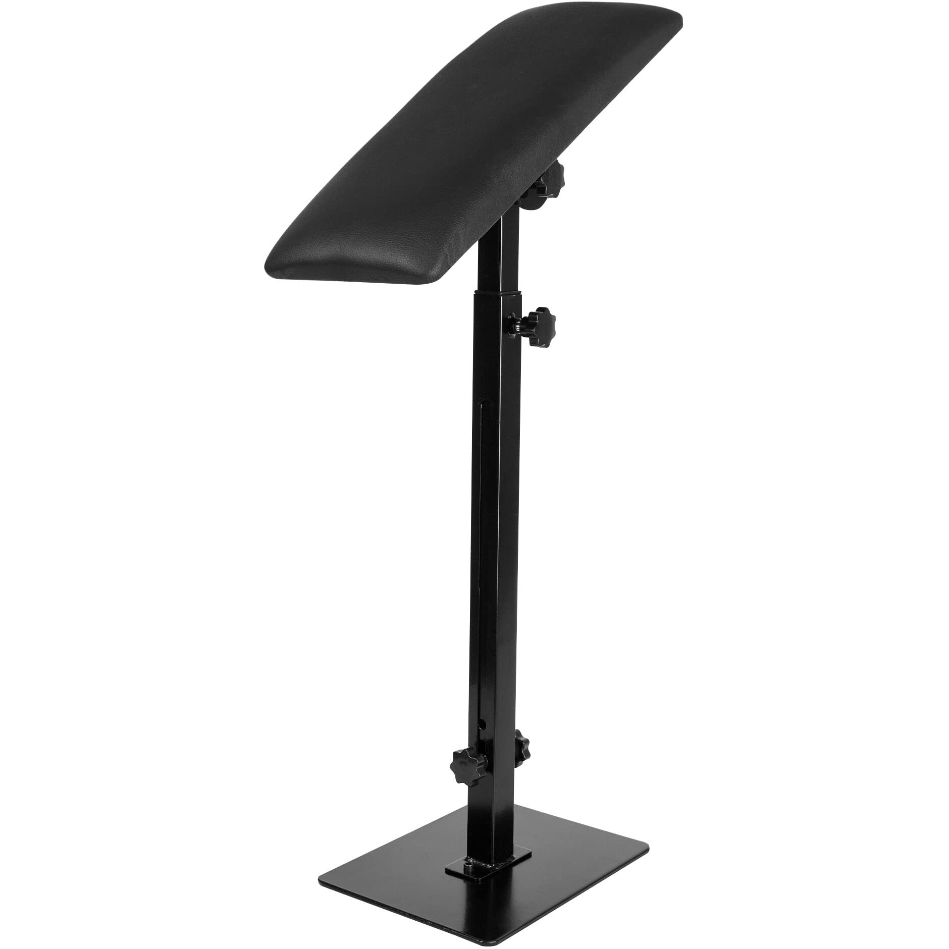 Square Tattoo Arm Rest, Tattoo Armrest, Cakmsmao Professional Heavy Duty Iron Tattoo Armrest Adjustable Height And Tilt Tattoo Equipment, Leg Rest Stand Arm Bar Pad Tattoo Tool, Pu Leather