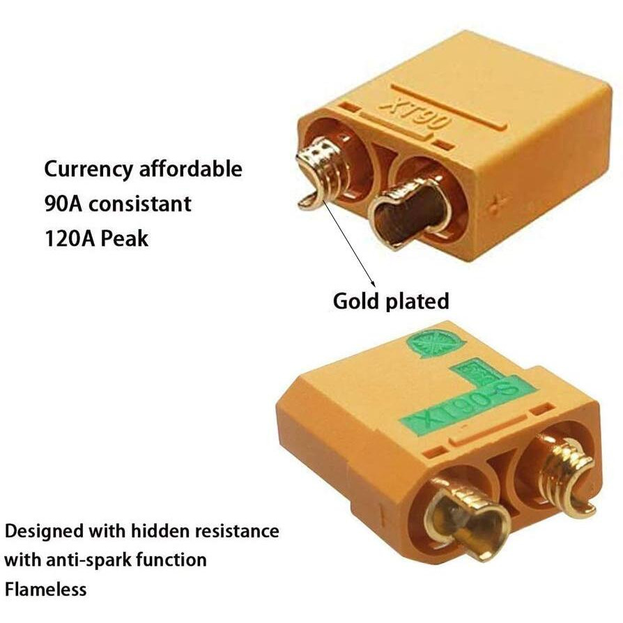 10Pcs Amass Xt90 Connector Update Xt90S Anti-Spark Male Female For Rc Fpv Lipo Battery Esc Charger Lead